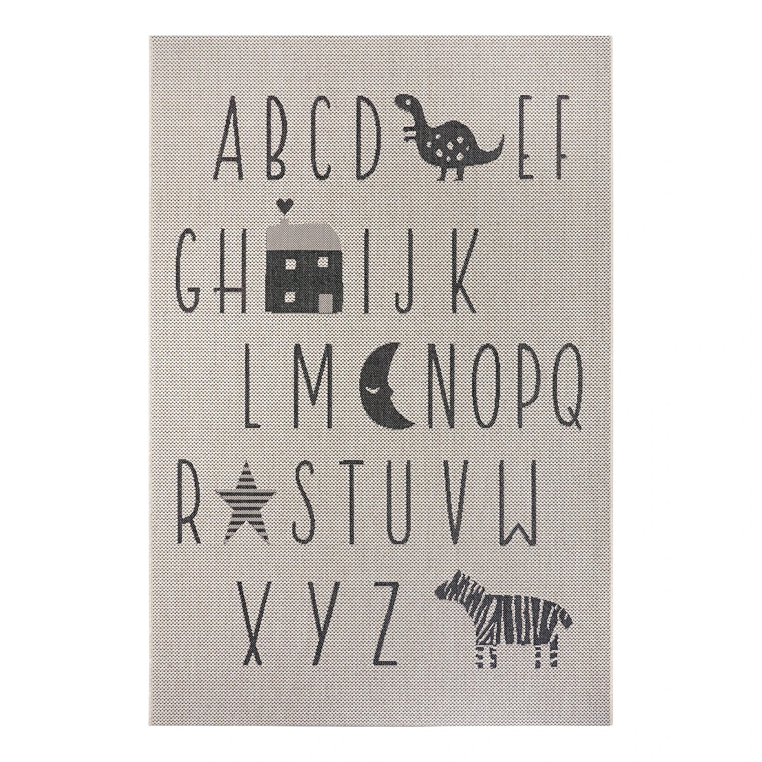 Teppich Textil Beige Gemustert