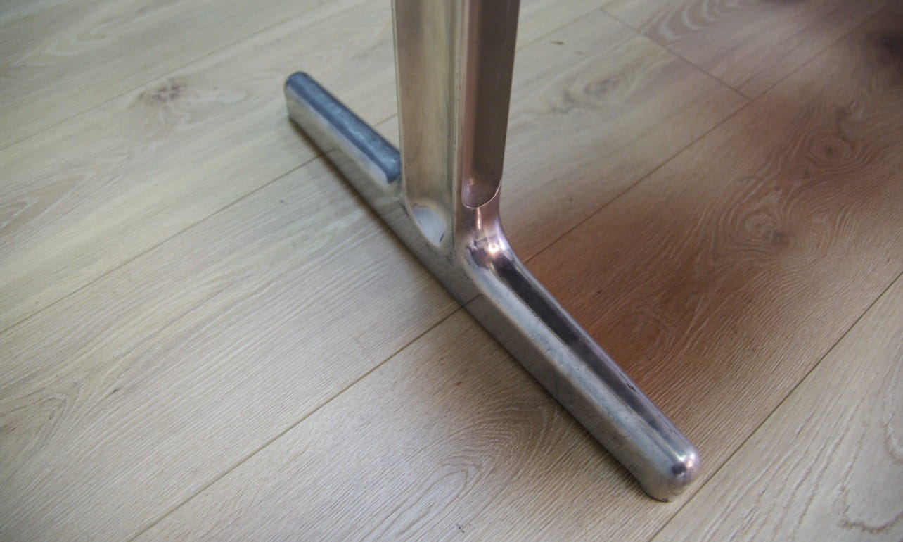 Bank Aluminium Grau 1960er Jahre