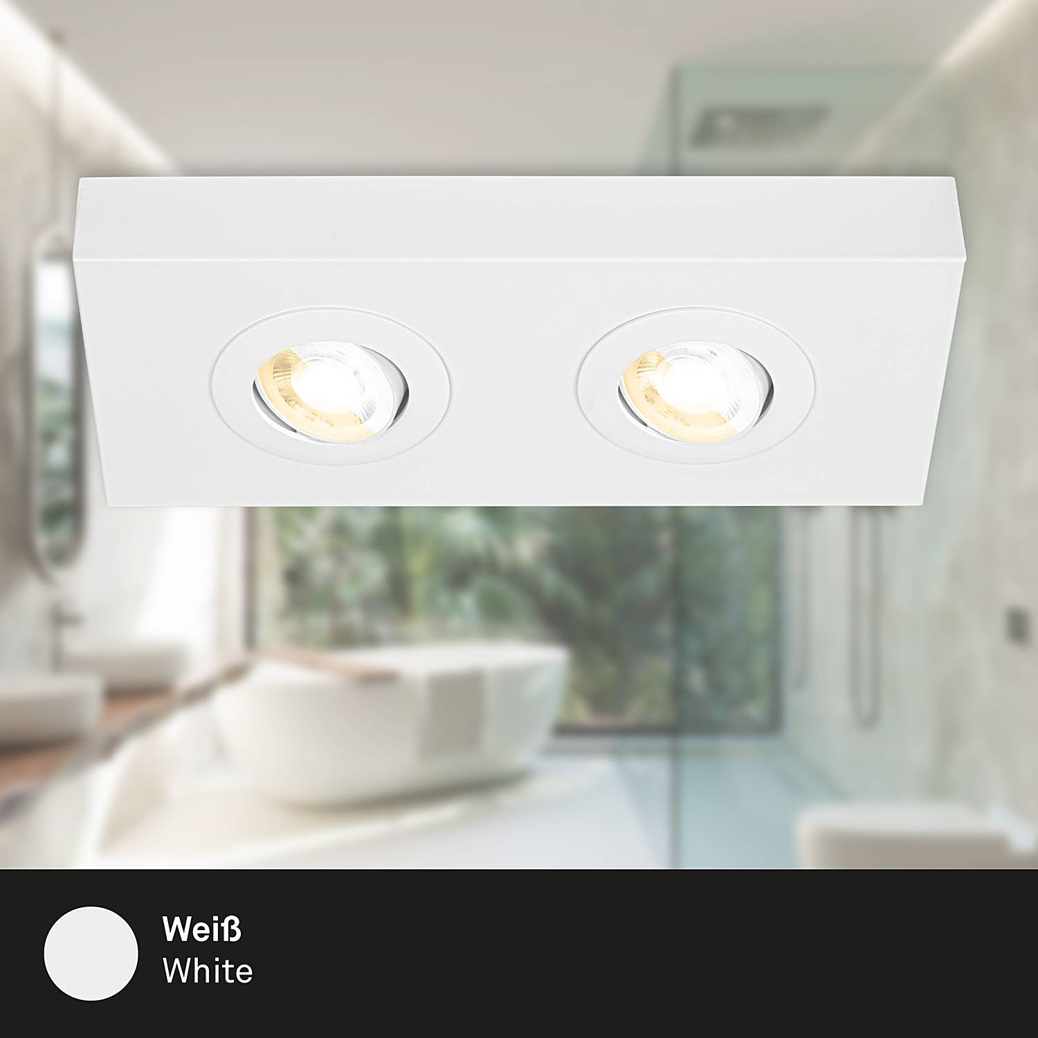 Morco LED-Deckenleuchte Aluminium Weiß 2-flammig
