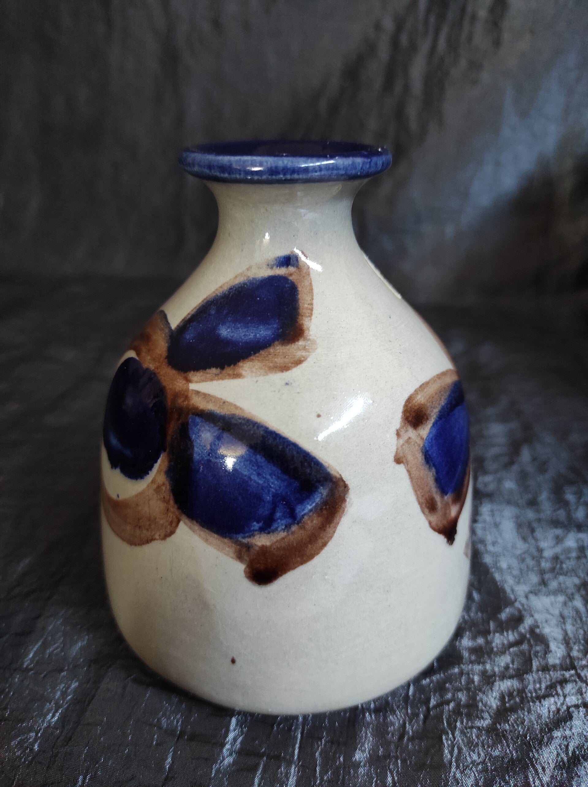 Vintage 82-12 Vase Keramik Blau