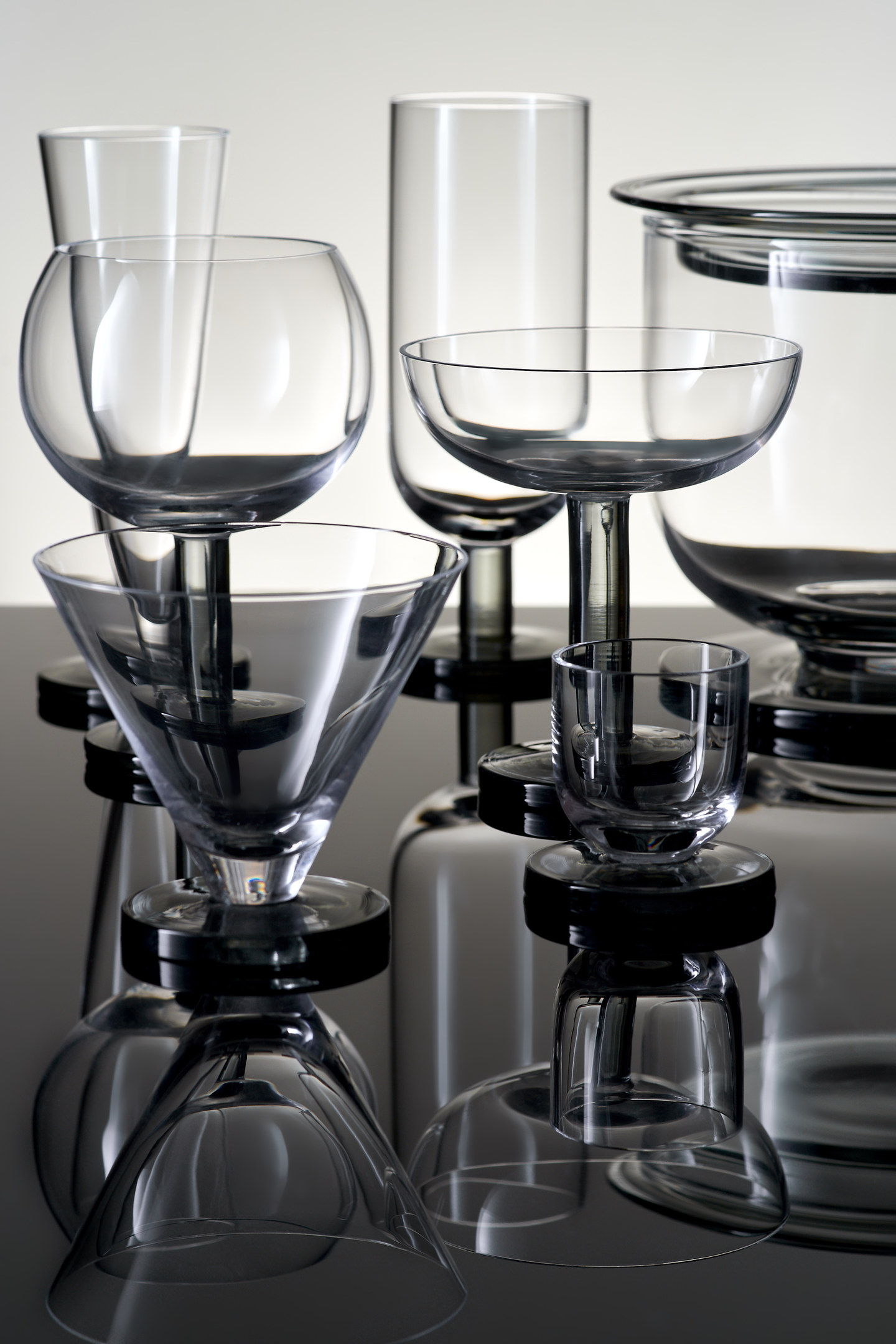 Puck Flute Glass 2-piece Set Transparent