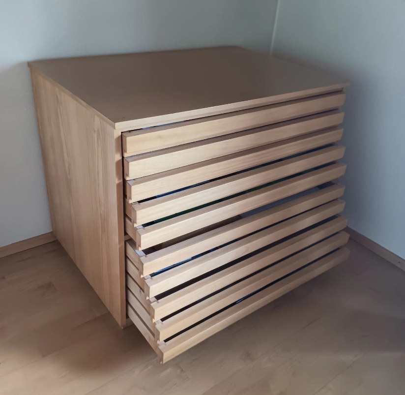 Planschrank Holz Braun