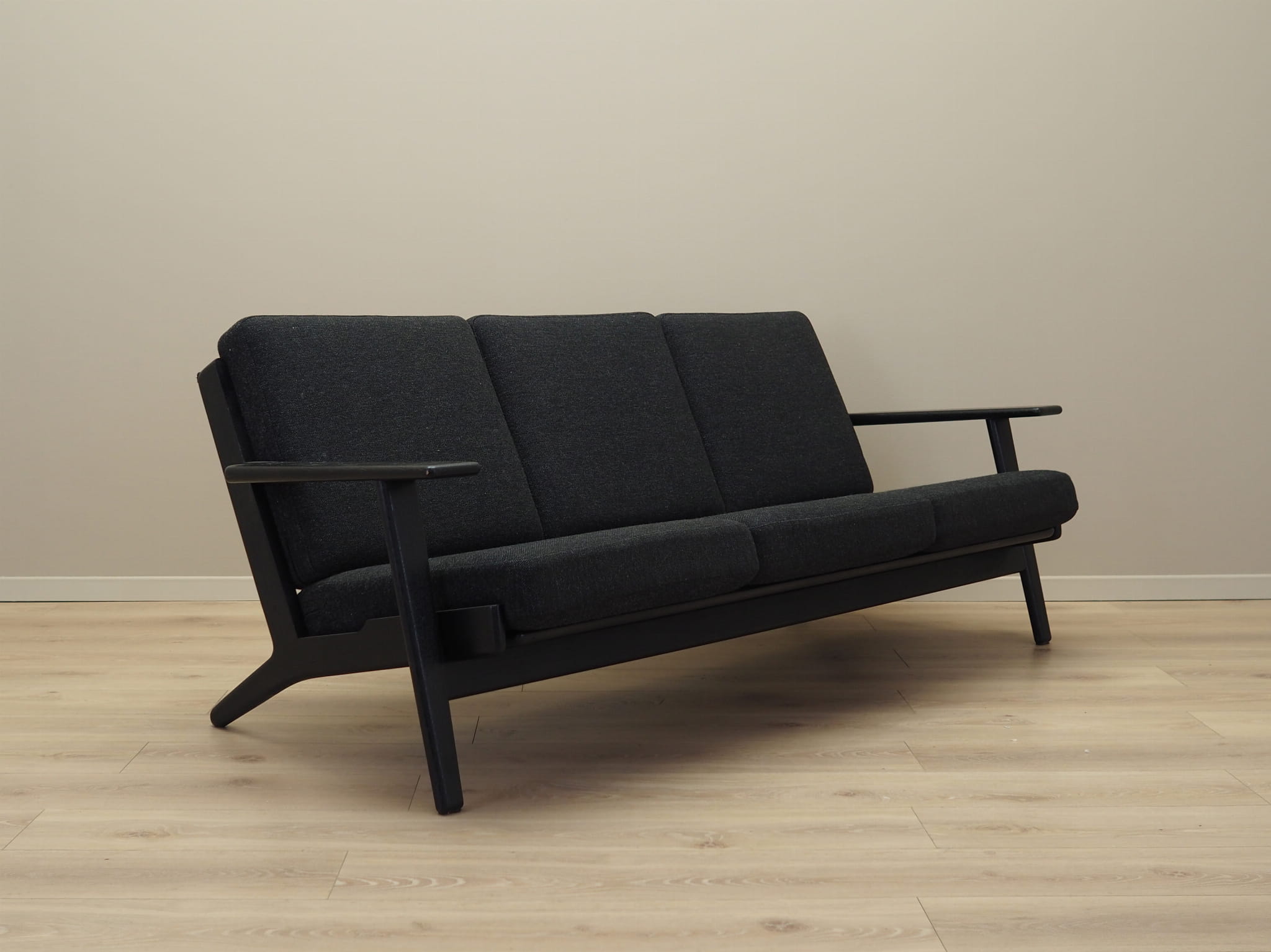 Sofa Textil Holz Schwarz 1960er Jahre