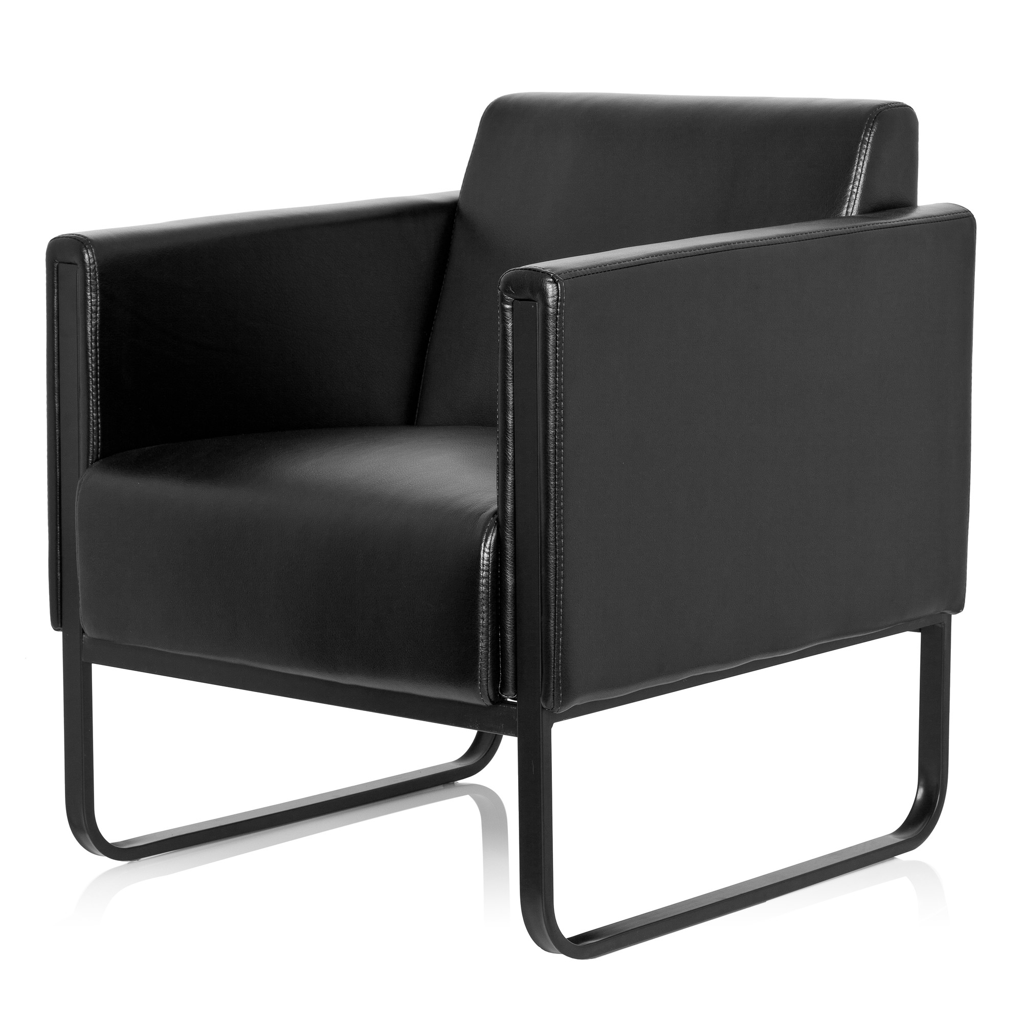 BALI BLACK Sessel Kunstleder 1-Sitzer Schwarz