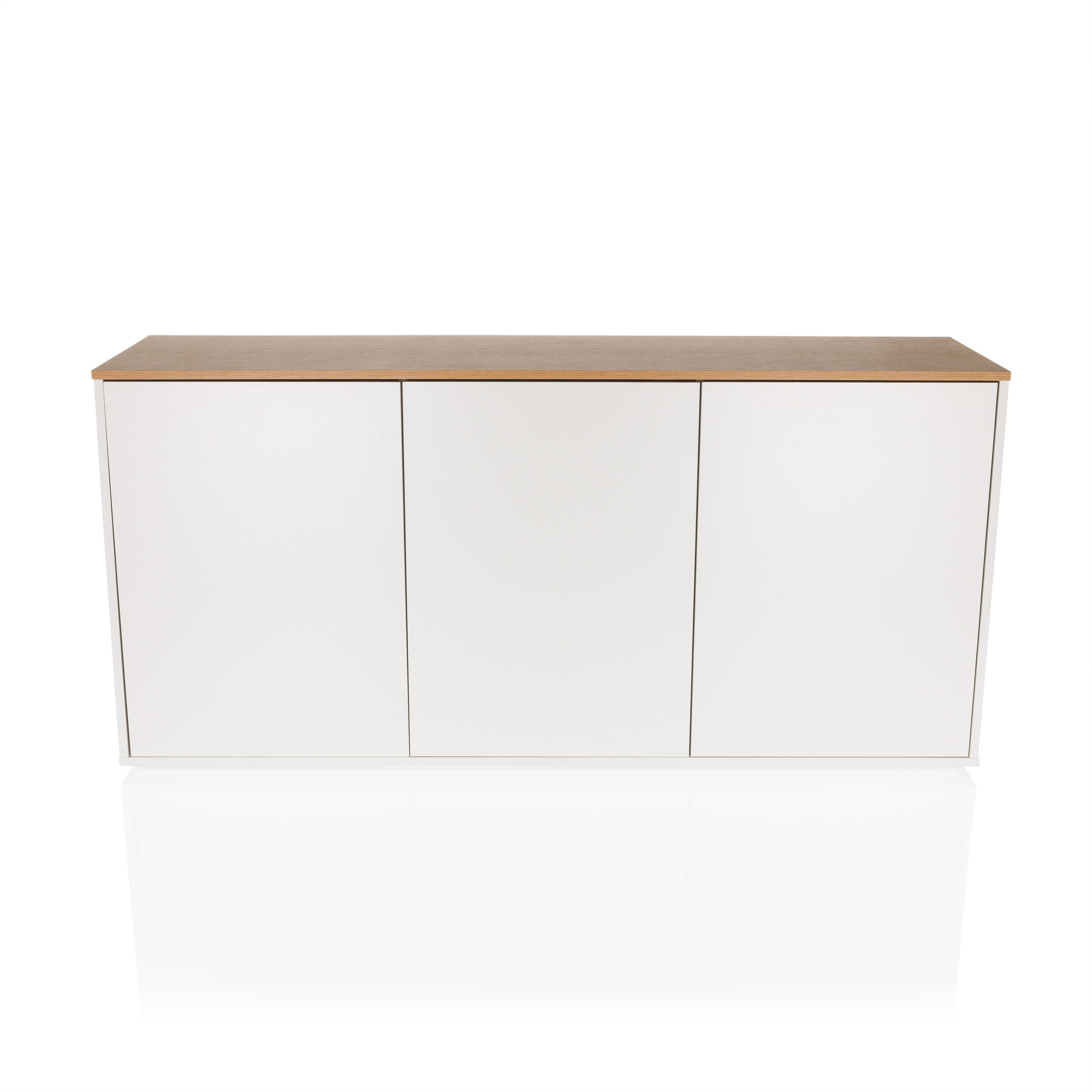 Kelo S Sideboard mit 3 Türen Eiche Weiß