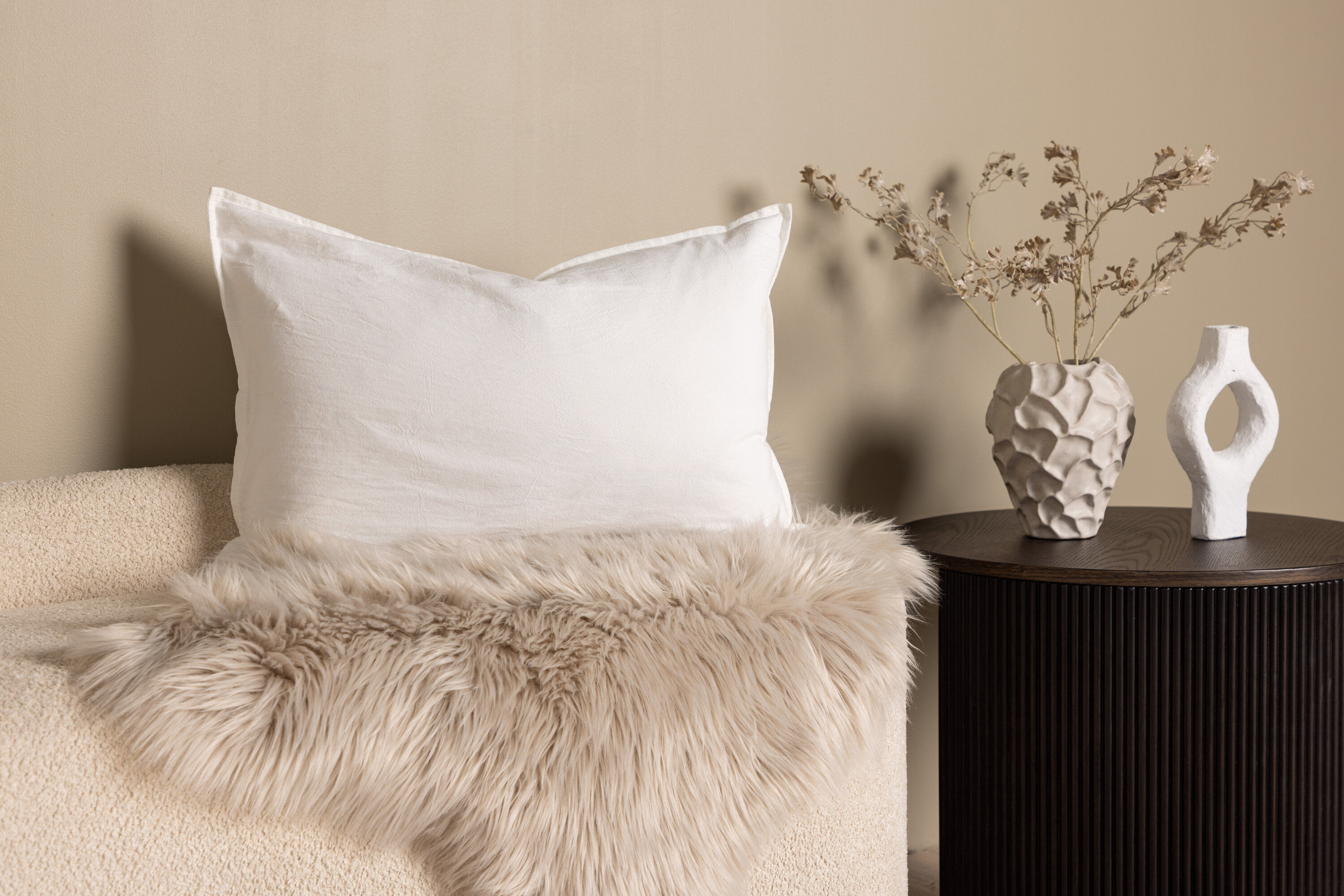 Ronja Kissenbezug Waschbaumwolle Weiß 40x60cm