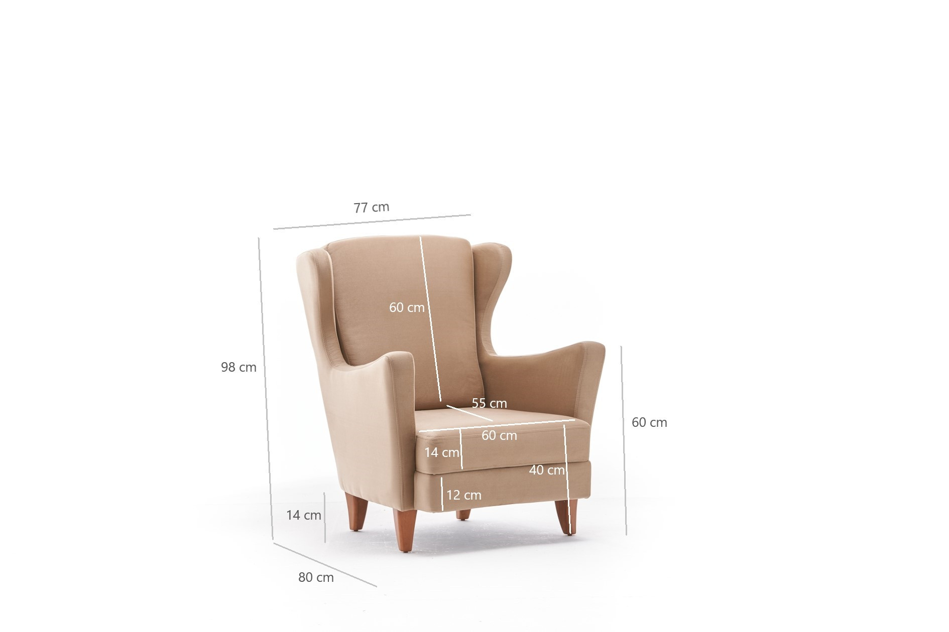 Lola Berjer Sessel Cremefarbig