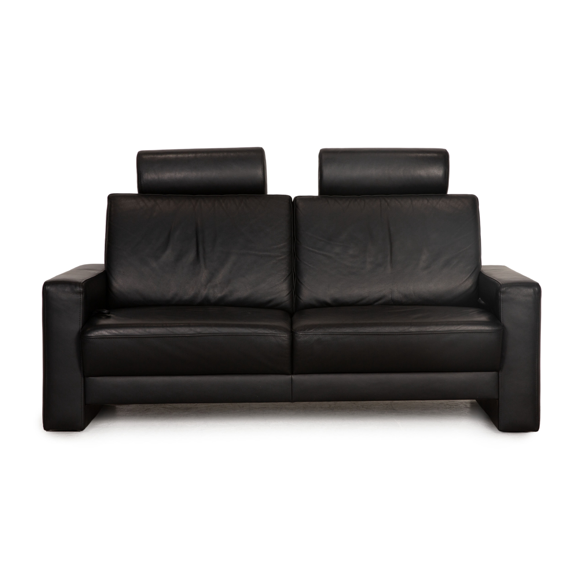 Systema Sofa 2-Sitzer Leder Schwarz