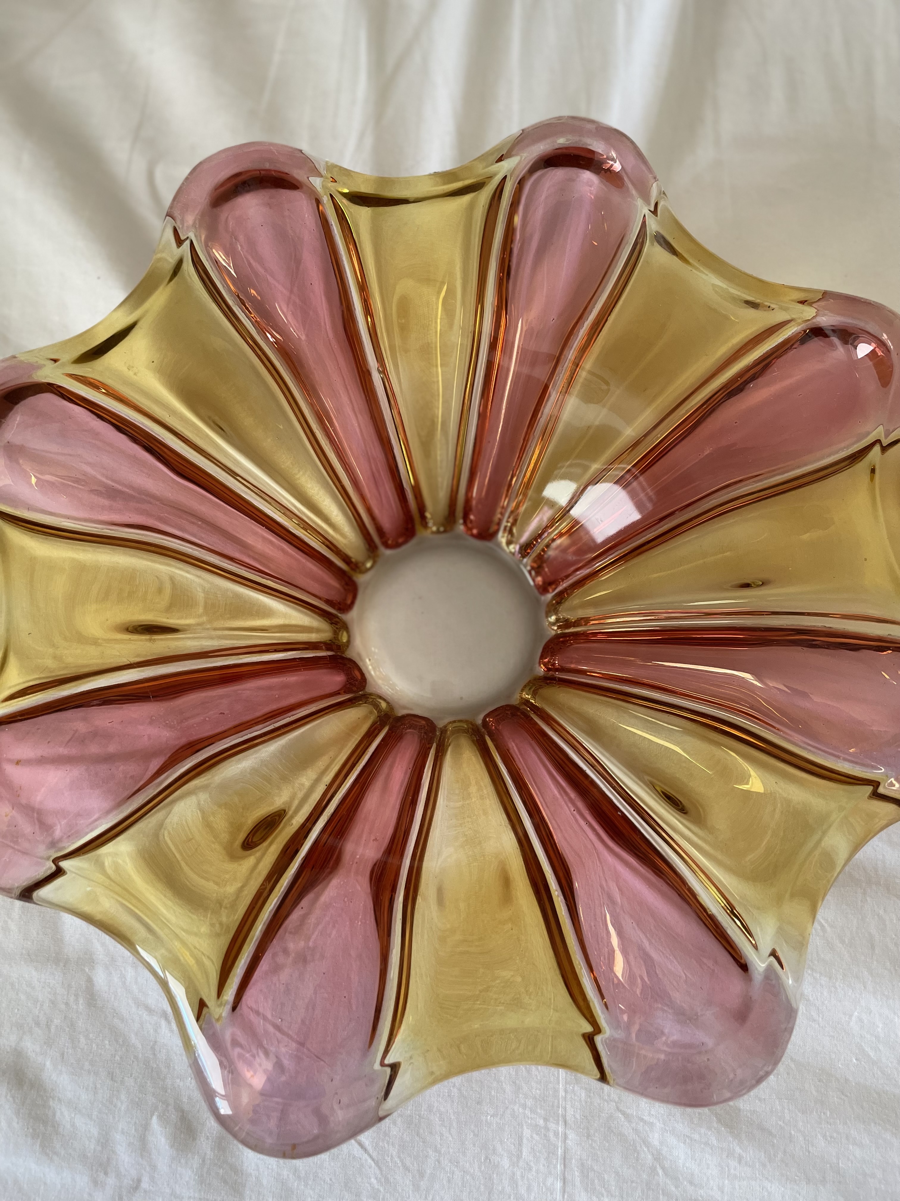 Vintage Schale Glas Mehrfarbig
