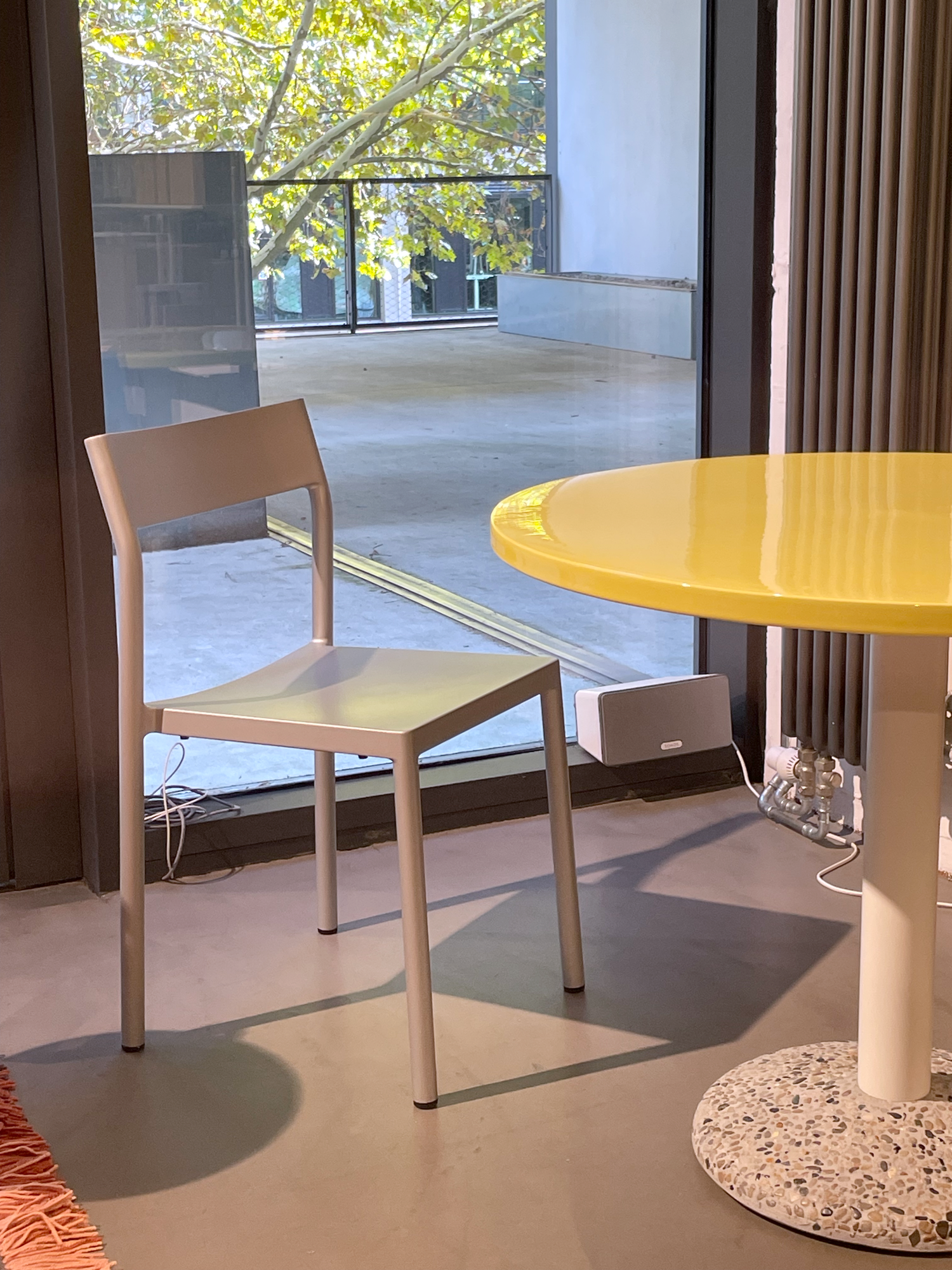 2x Type Chair 2 Outdoorstühle Aluminium Silbergrau