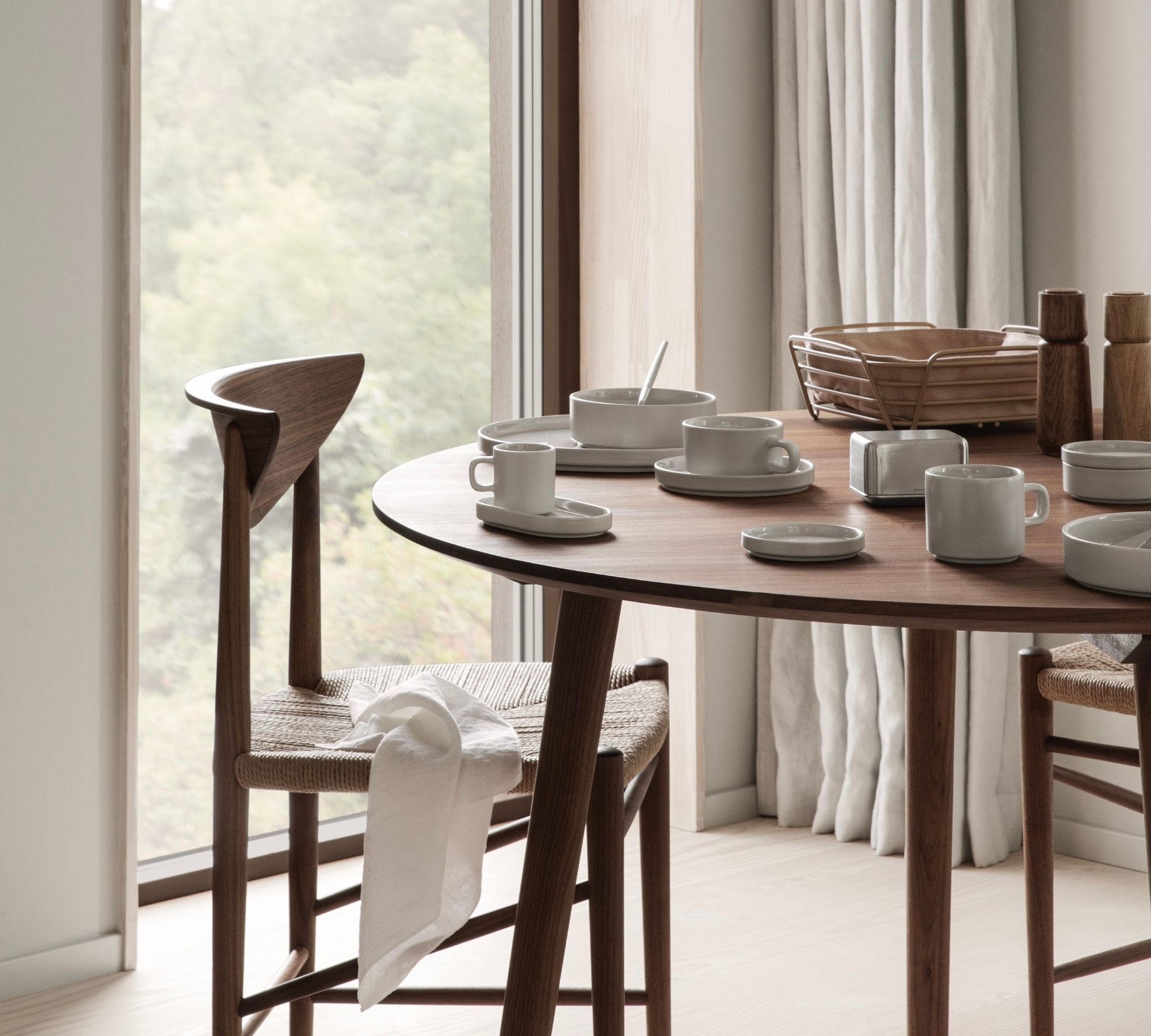 2x Pilar Kaffeetasse mit Untersetzer Moonbeam