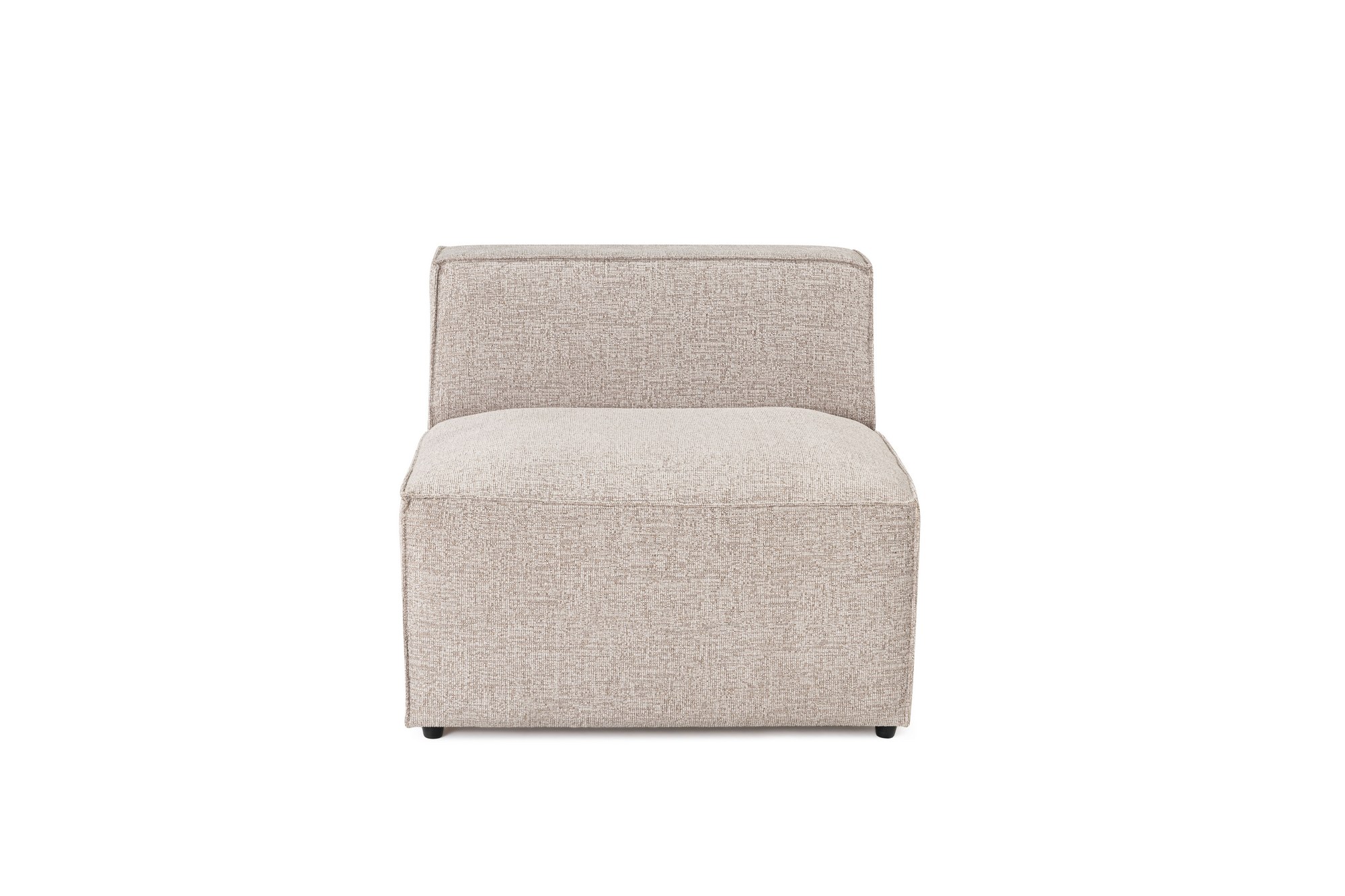 Modulsofa 1-Sitzer Leinen Mokka