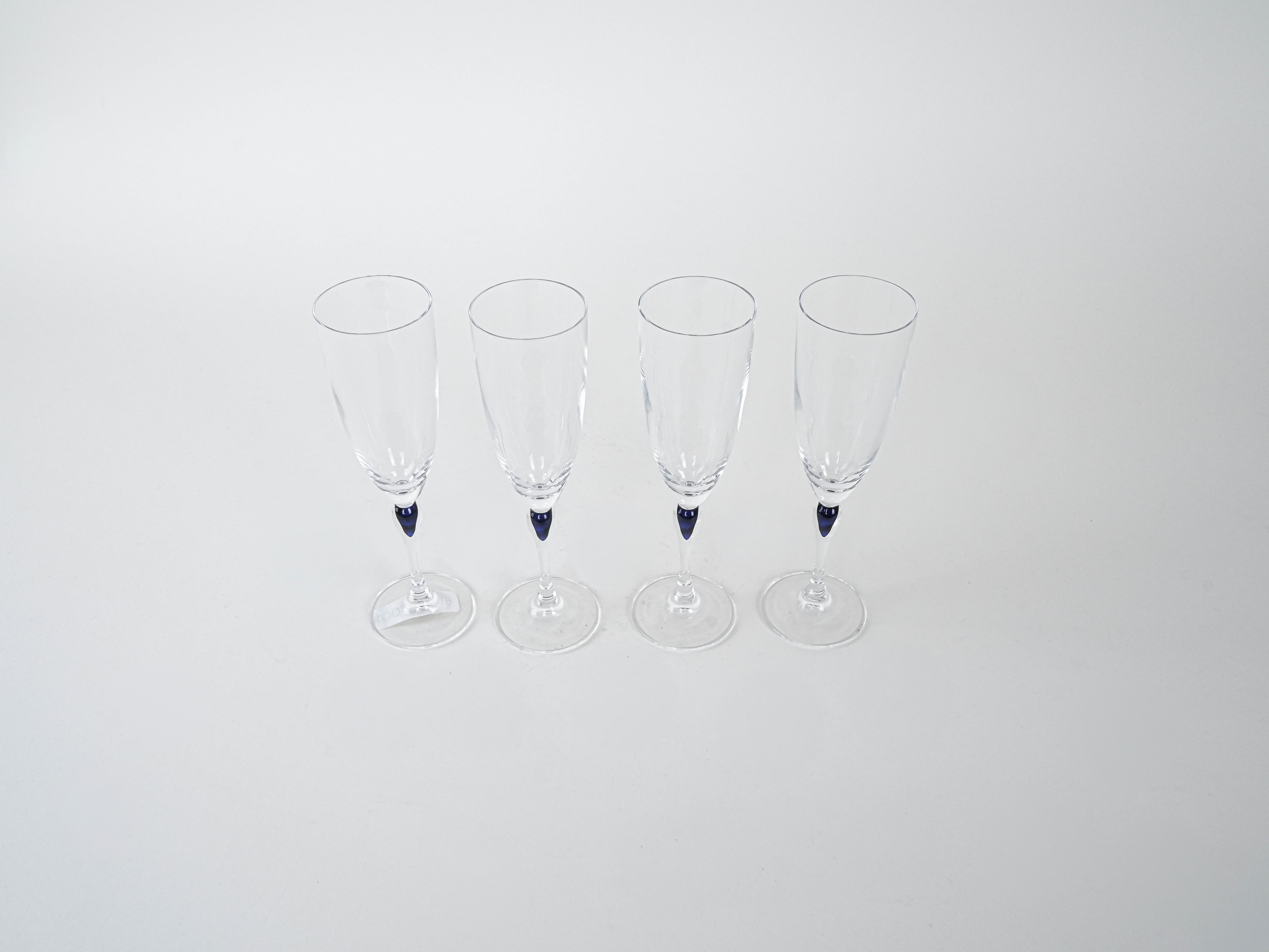 Vierer-Set Gläser 1970er Jahre