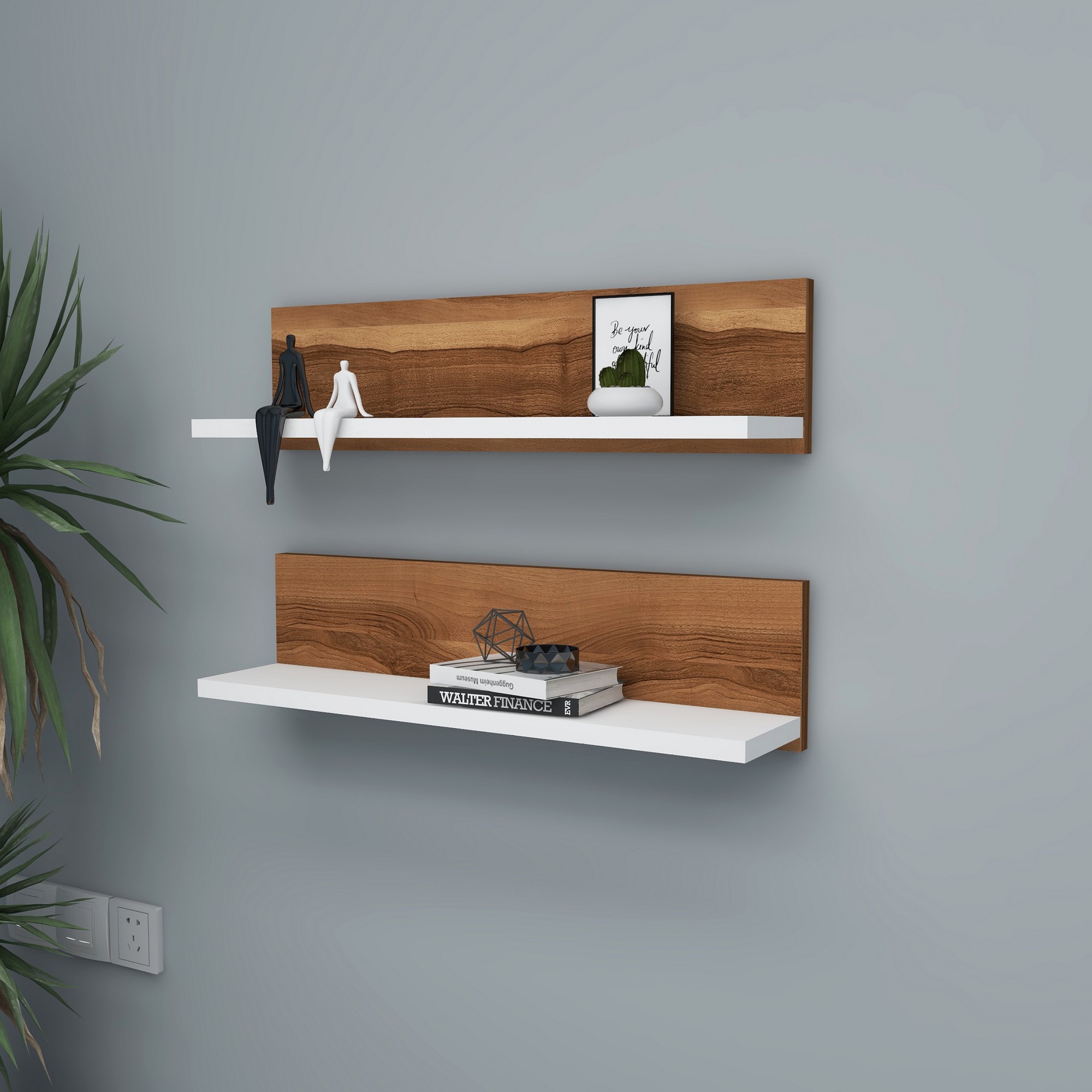 Shelf Wandregal Holzfurnier Weiß