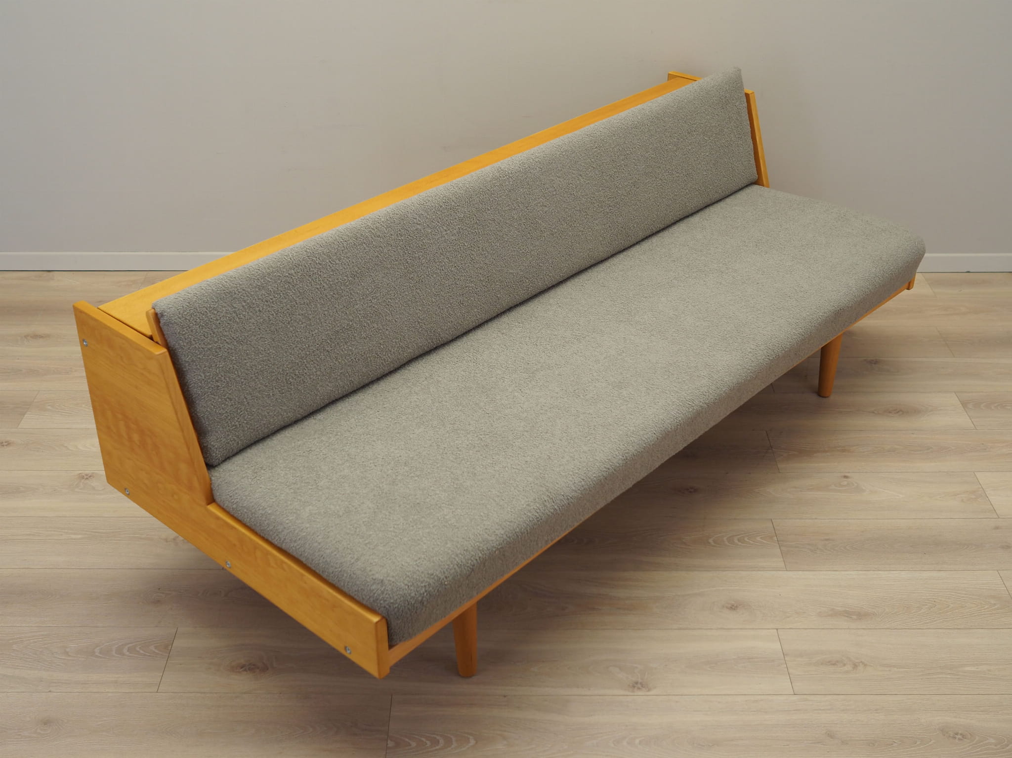 Sofa Textil Holz Grau 1960er Jahre