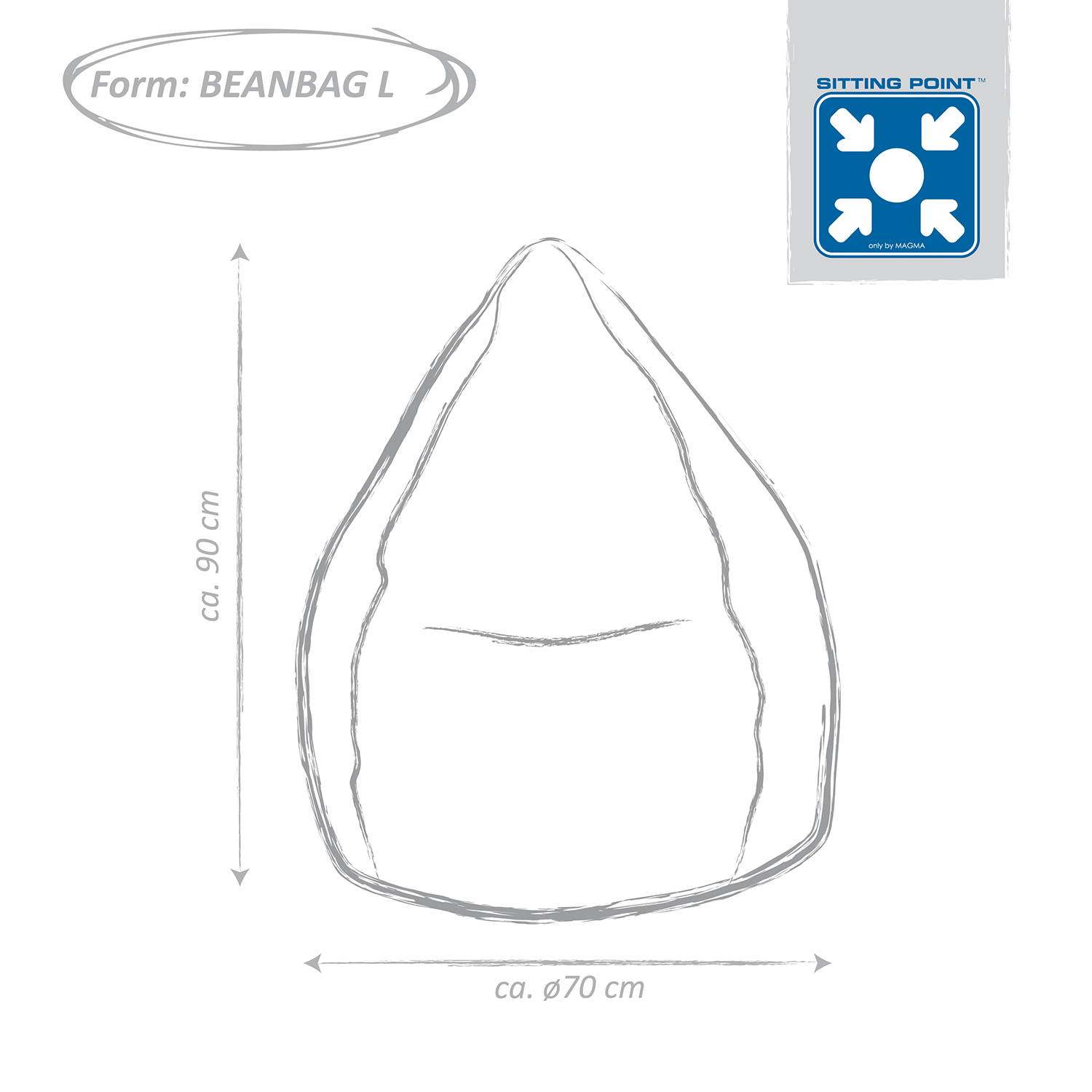 Beanbag Easy Microfiber Dark Blue