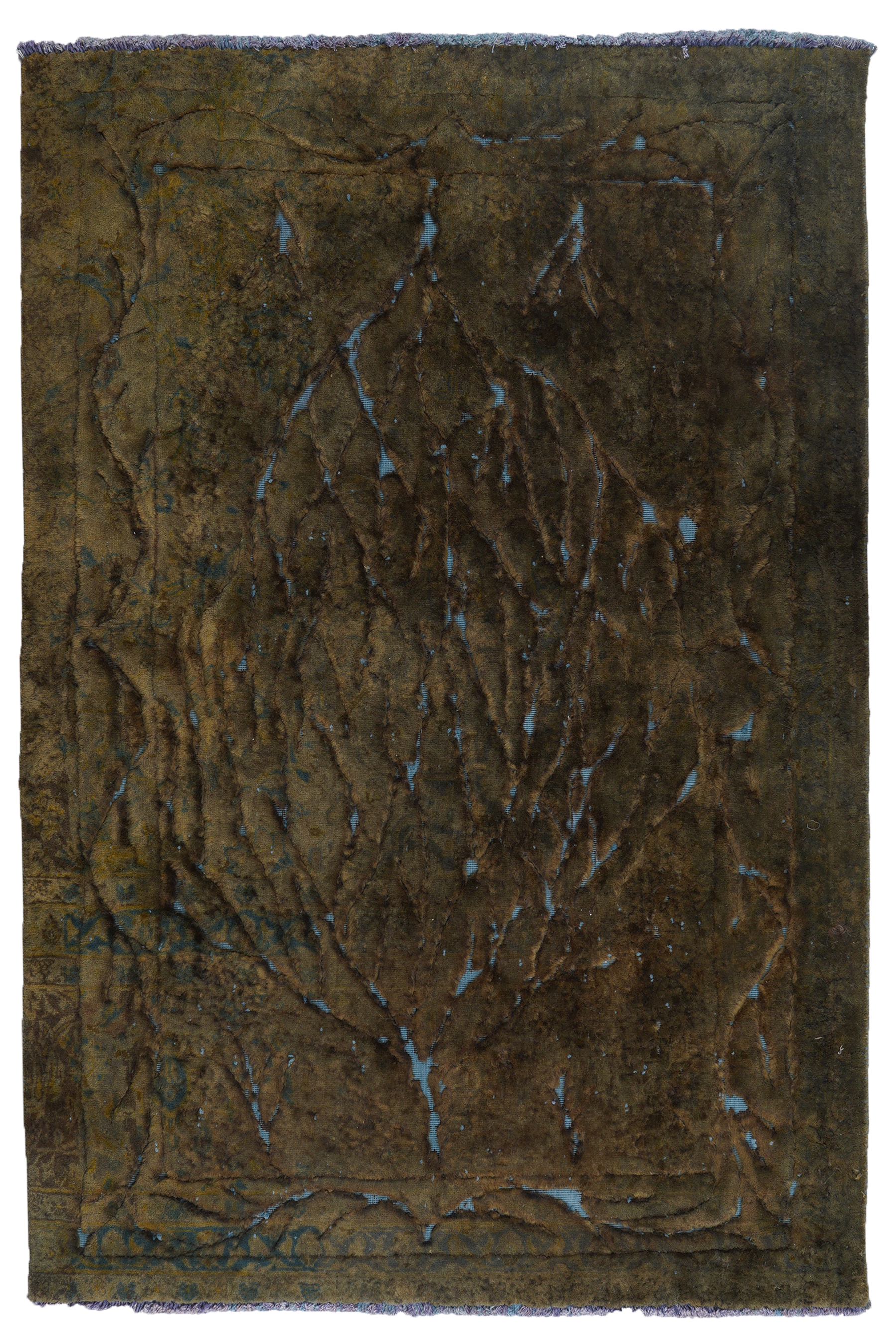 Vintage Teppich Wolle Mehrfarbig