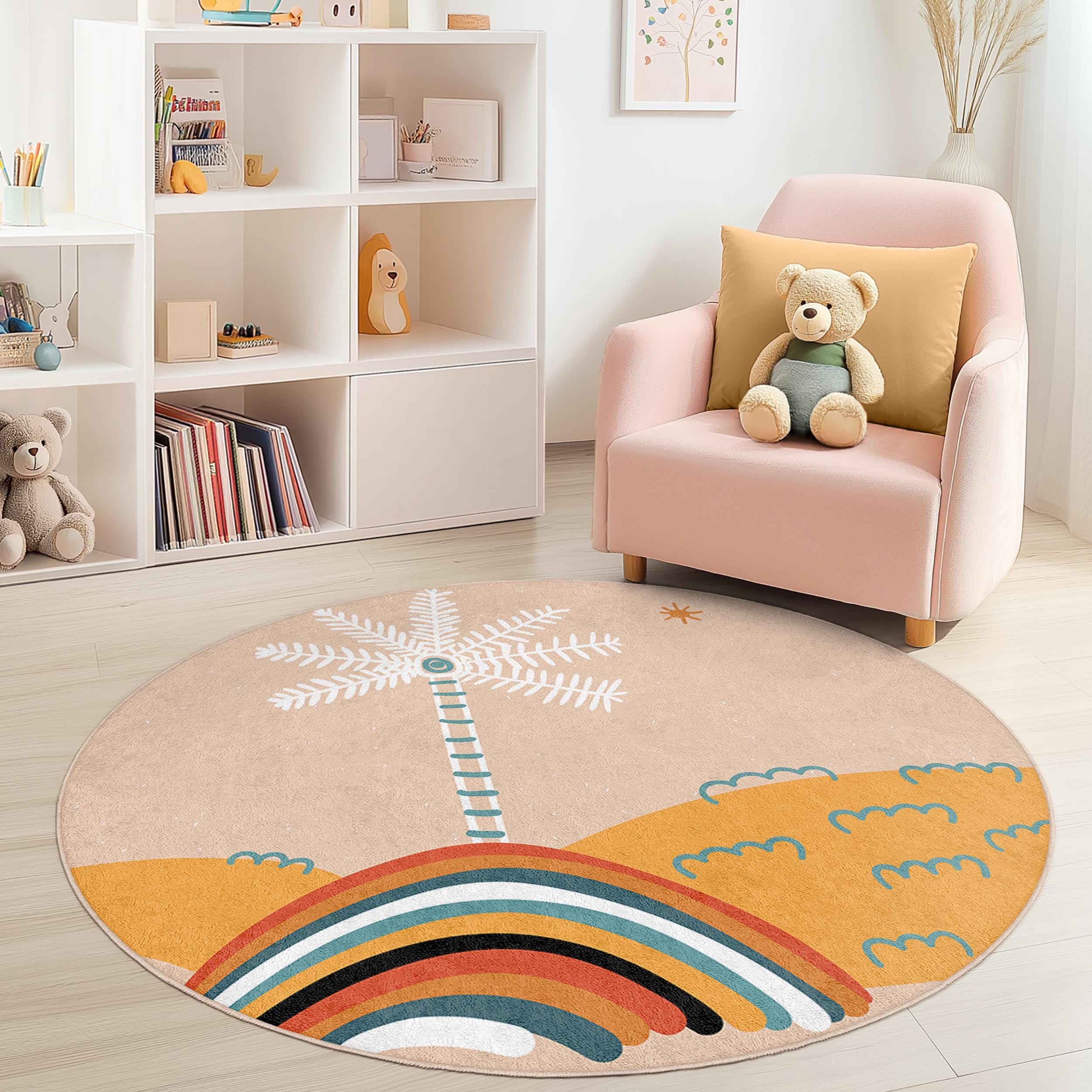 Rainbow Children's Rug Multicolored ⌀180cm
