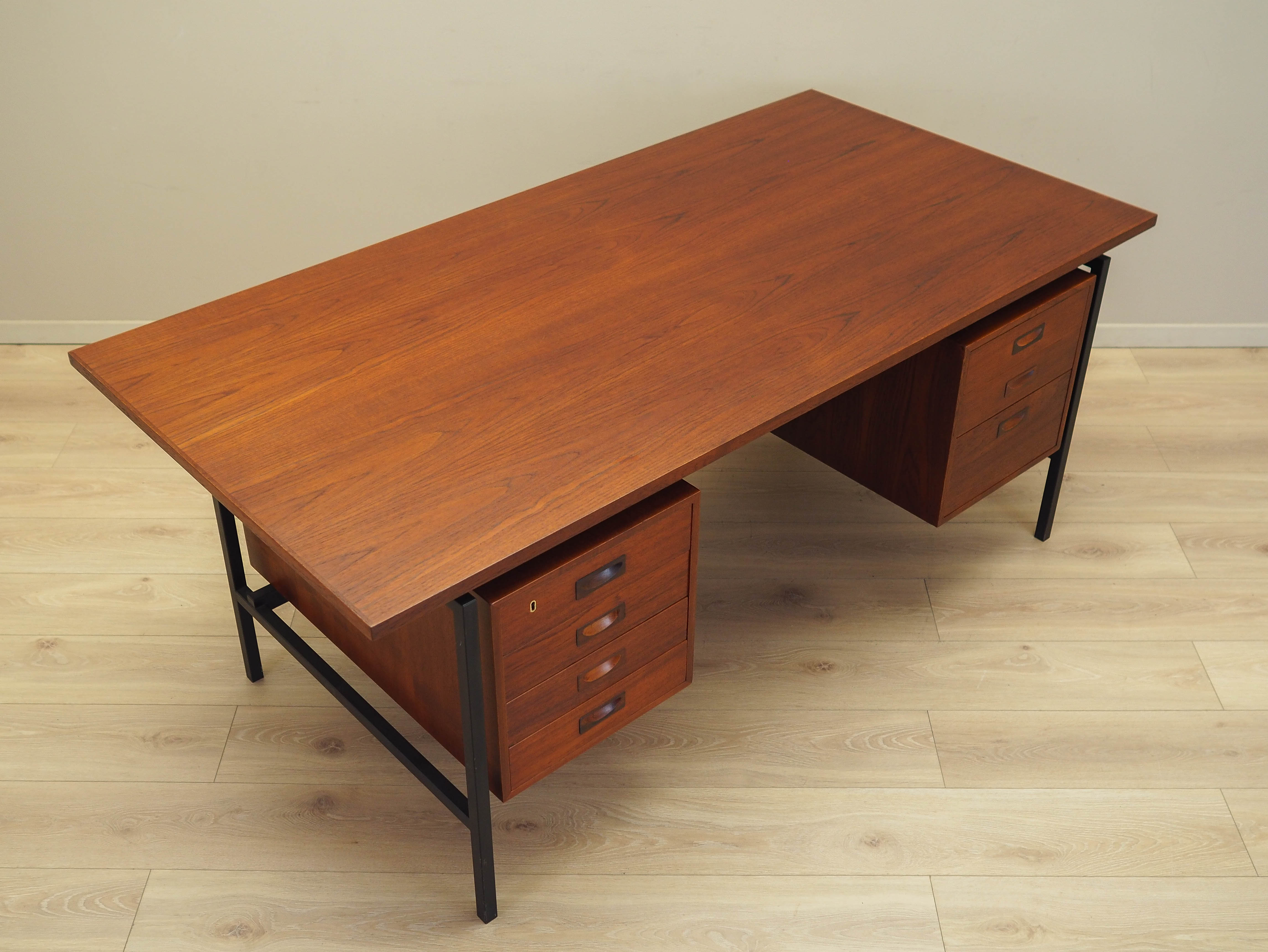 Teak-Schreibtisch Braun 1970er Jahre