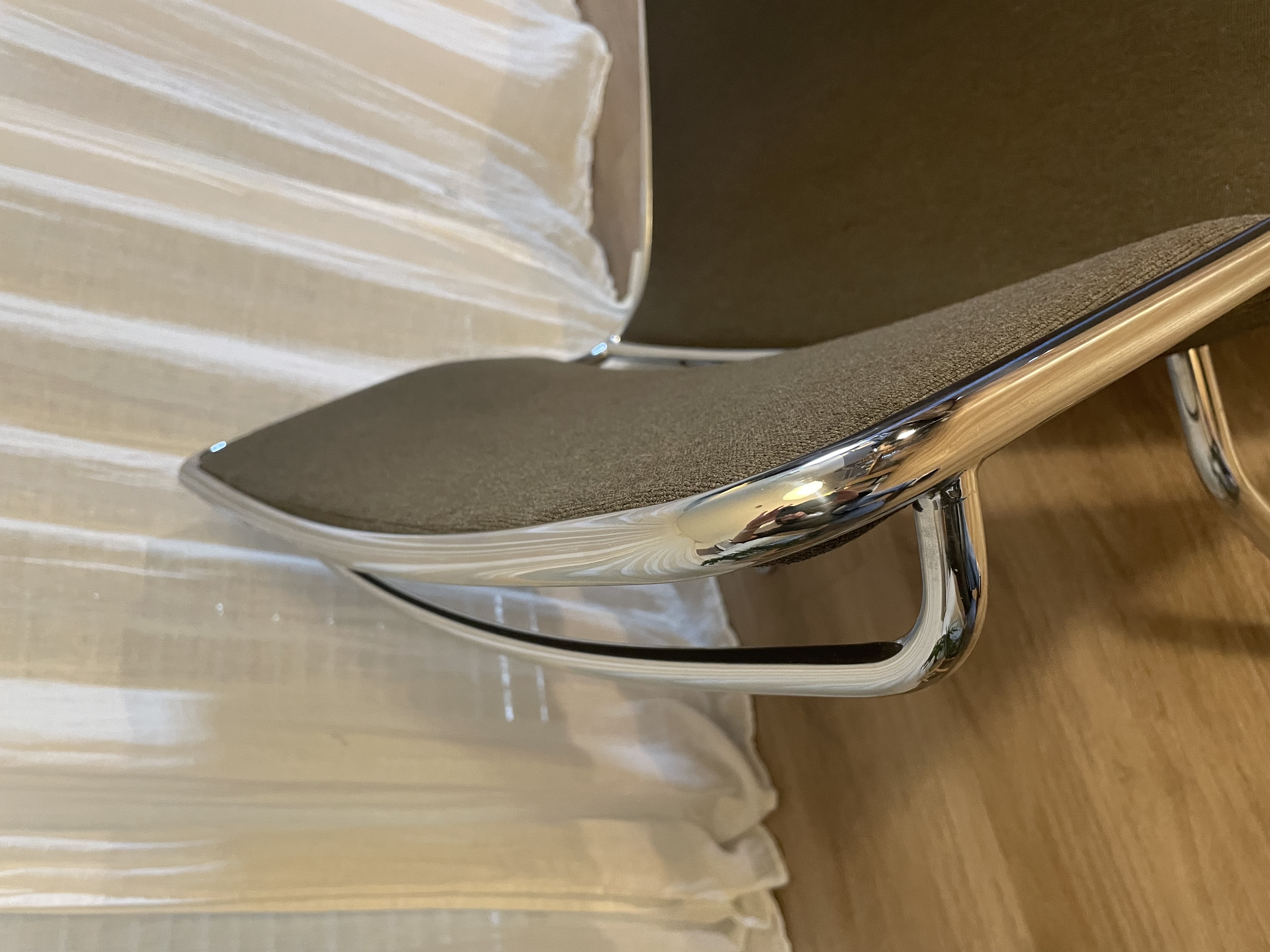 Frog Chaiselongue Baumwolle Chrom