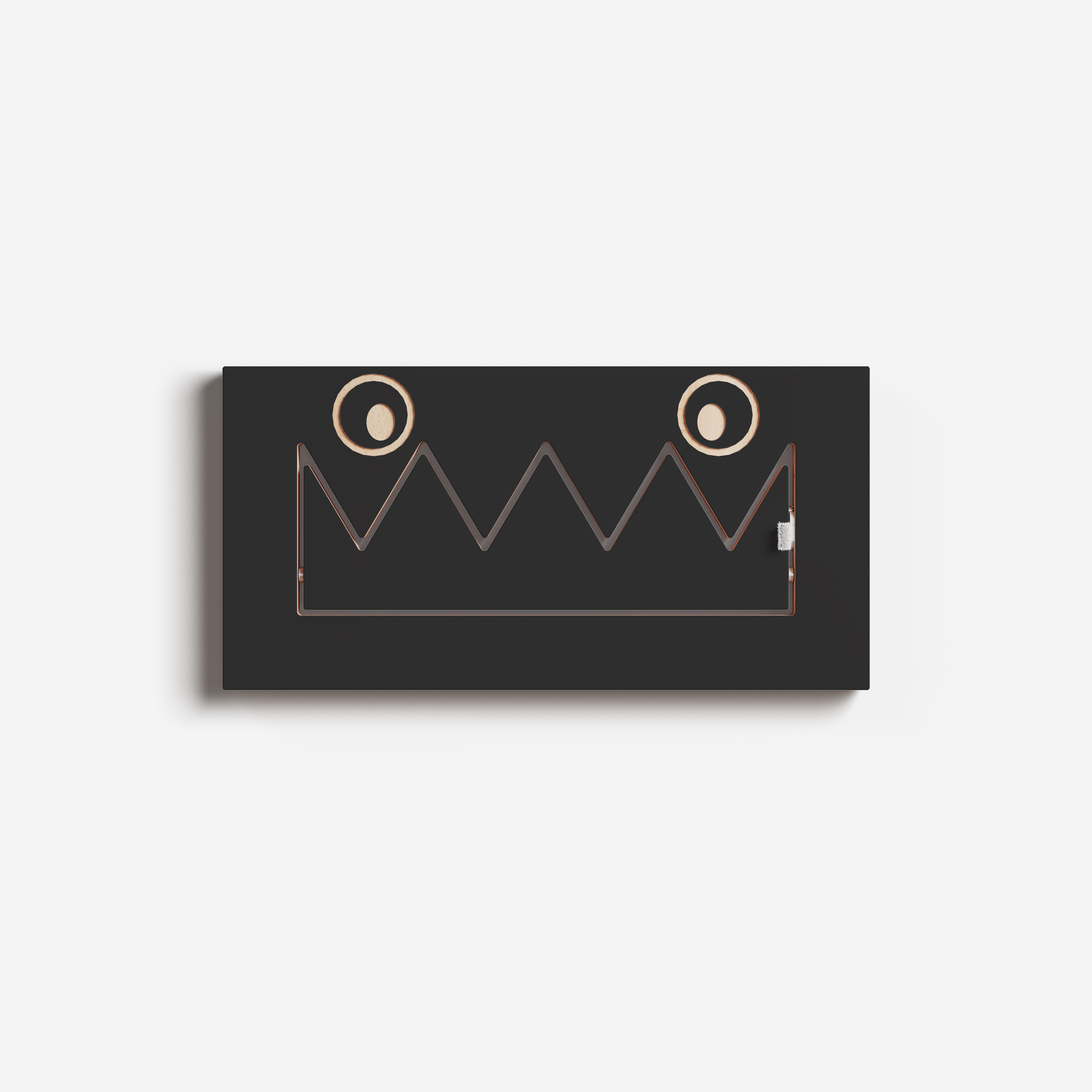 Fläpps Garderobe Monsterhäng Schwarz 40 x 20cm