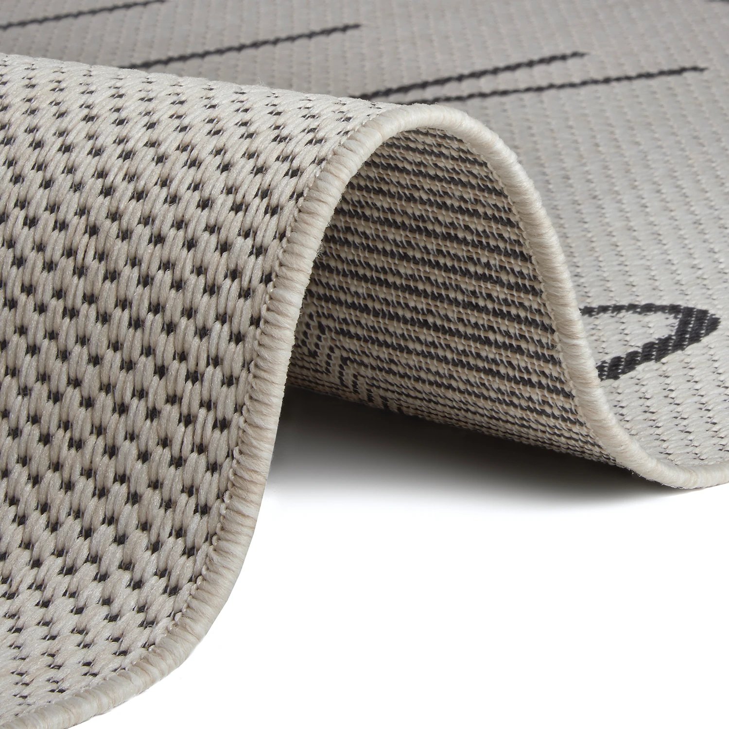 Teppich Textil Beige Gemustert