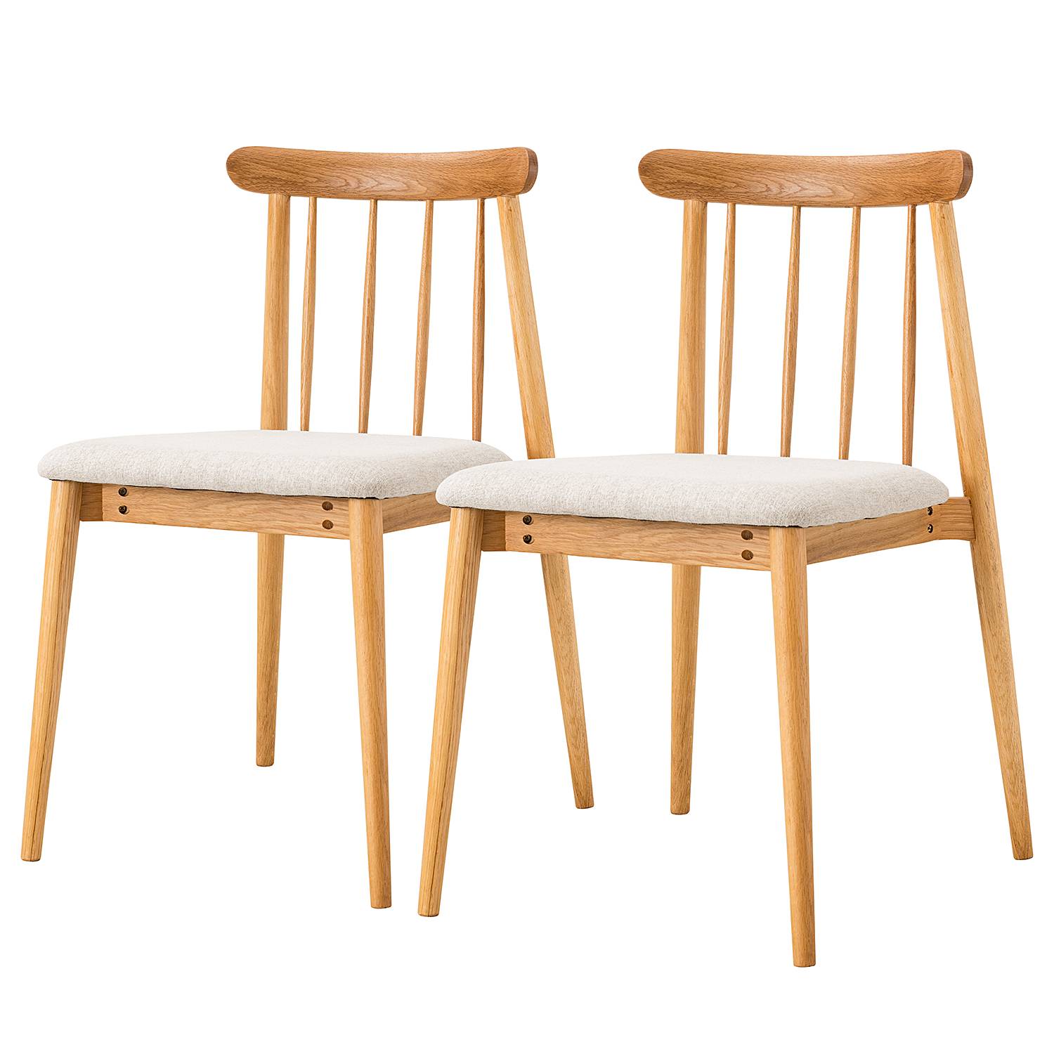 2x Upholstered chair Terebun Light Oak