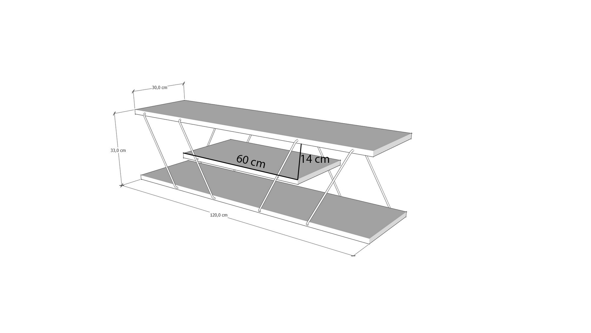 Lowboard TV Sideboard 120cm