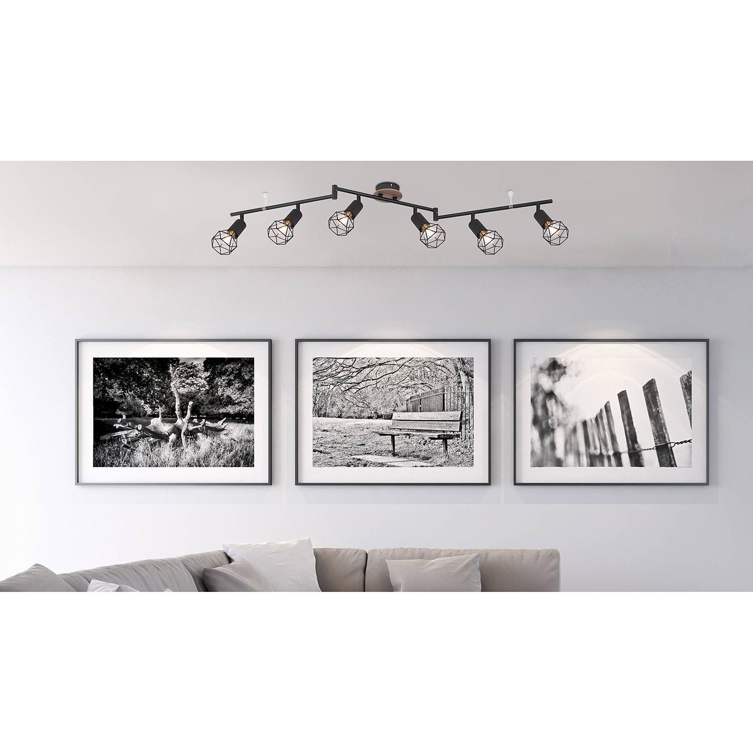 Ceiling light Xara X 6-light iron