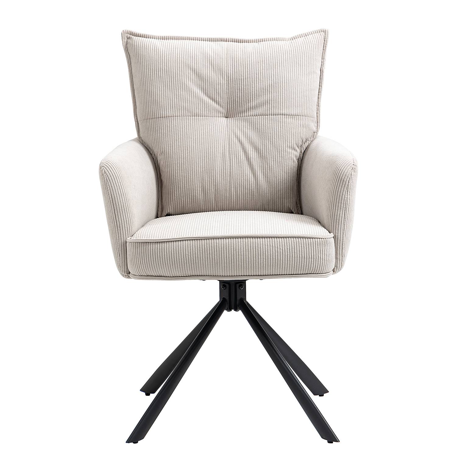 DIDRIP Armlehnenstuhl Drehbar 2er-Set Beige