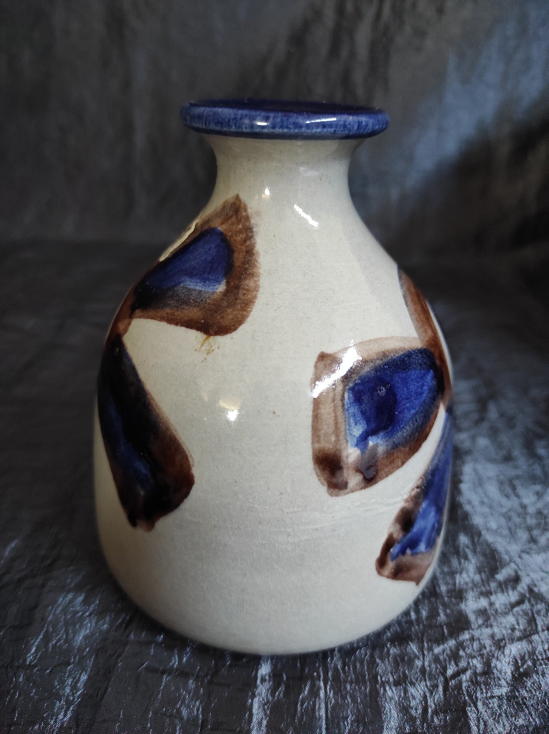 Vintage 82-12 Vase Keramik Blau