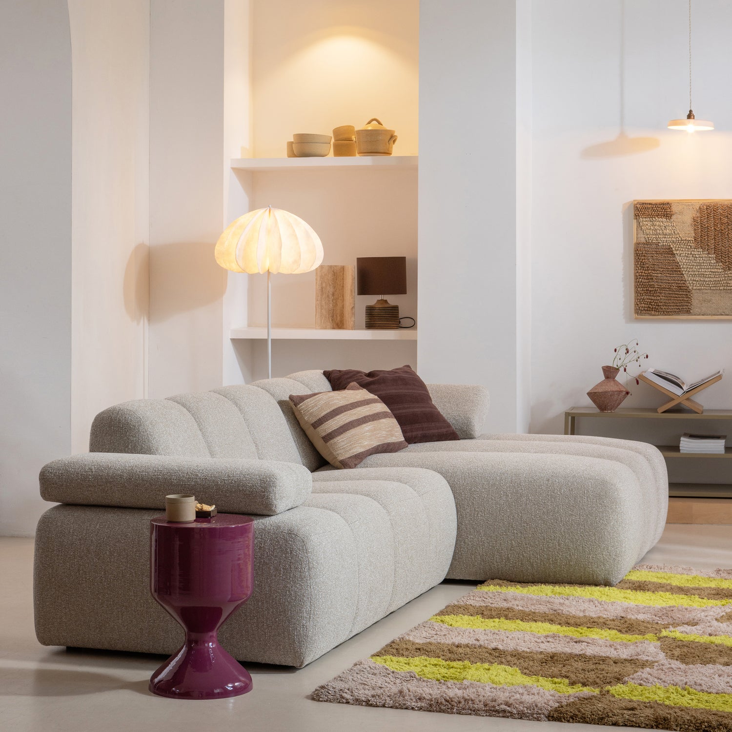 Dalia Floor Lamp Paper White Ø 50cm