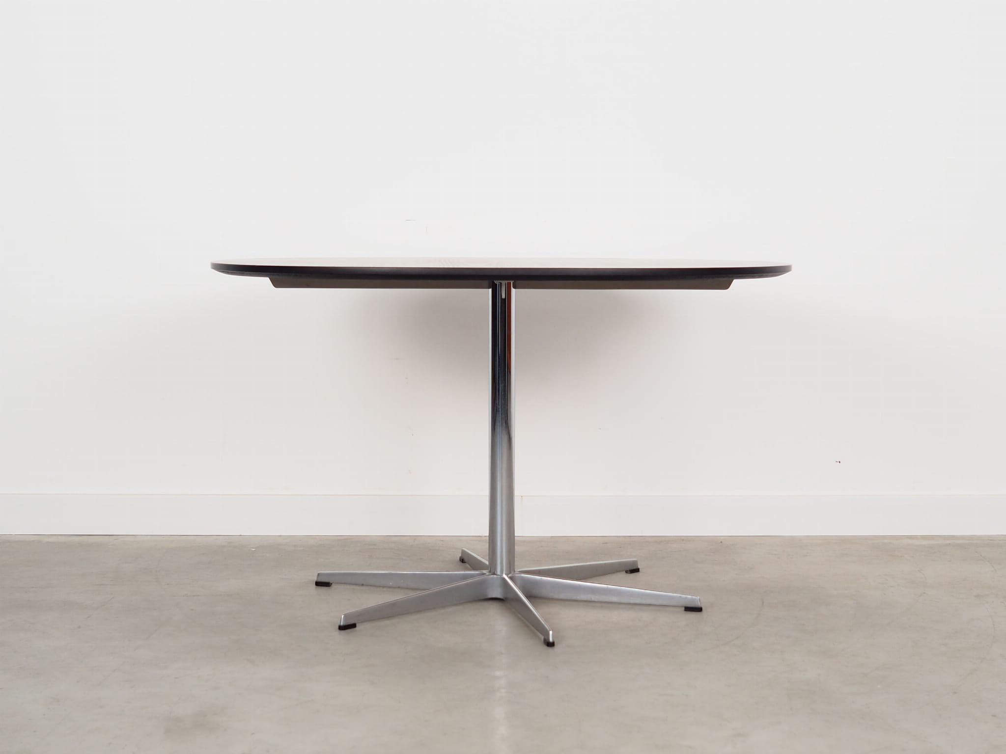 Vintage Table Wood Metal Black 1960s