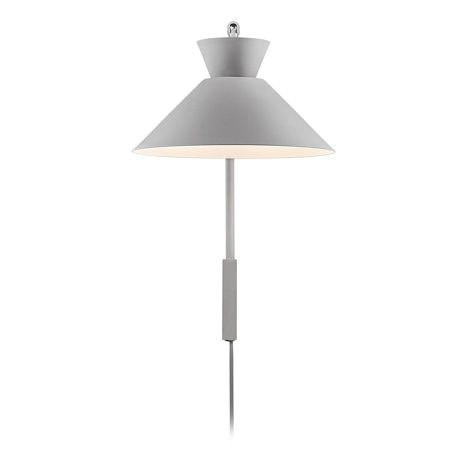 Dial Wandleuchte Aluminium Grau 1-flammig