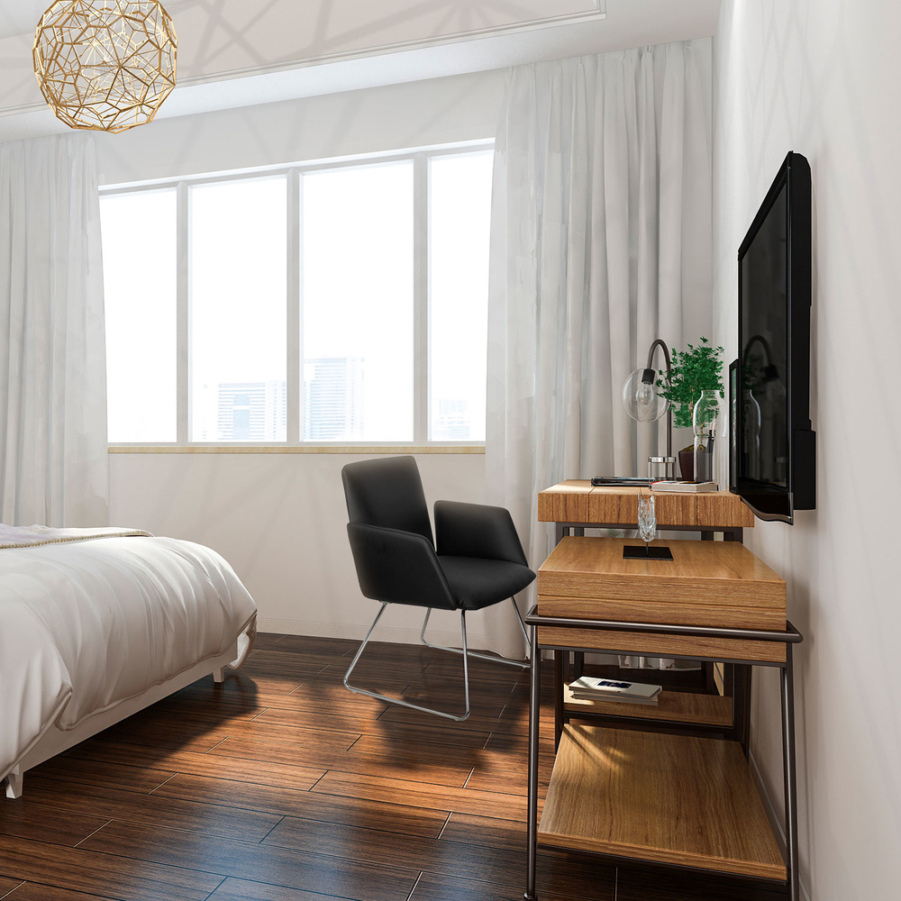 DESIGNIA V Sedia ecopelle nera