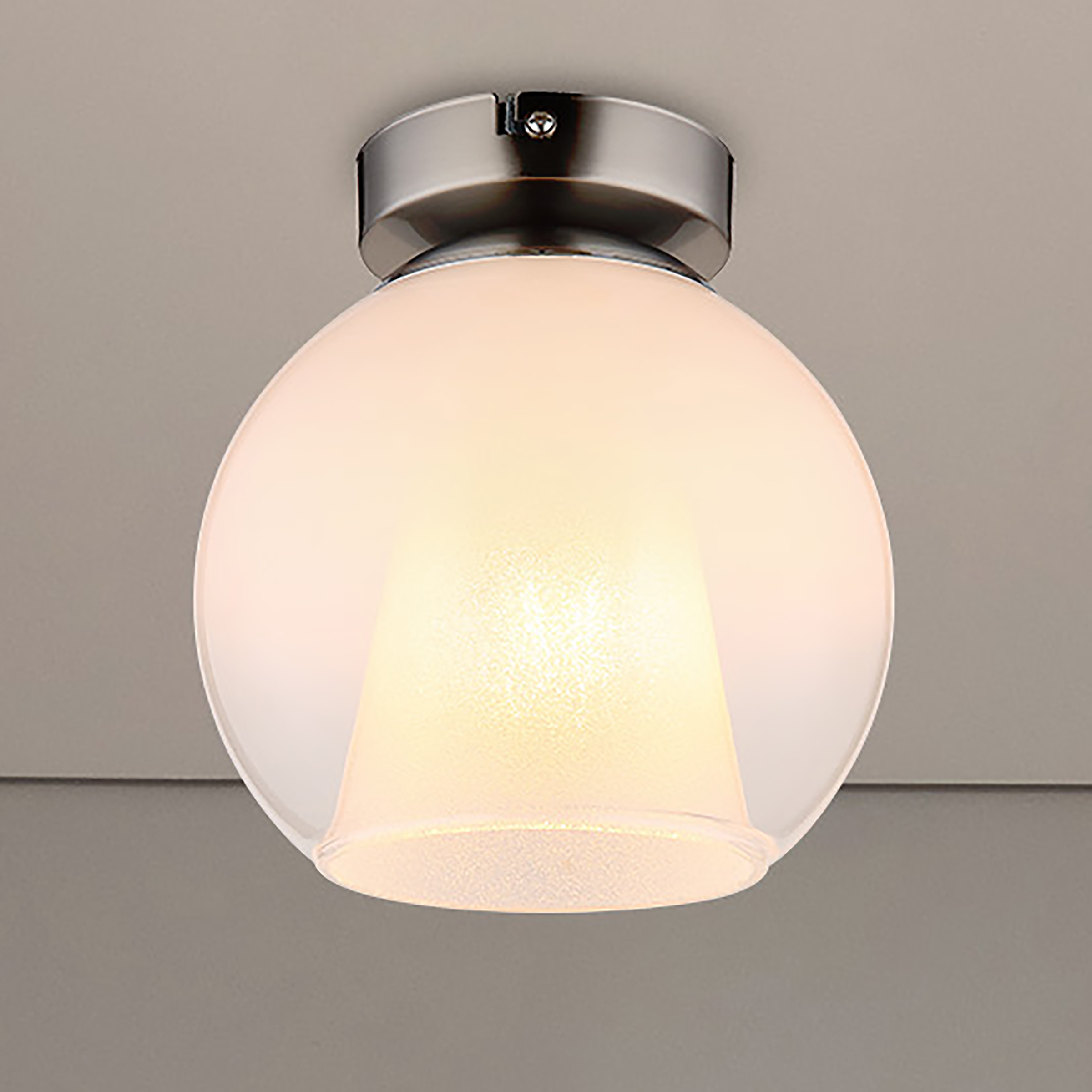 Barry Type D Ceiling Lamp Opal Glass Iron 1-Light