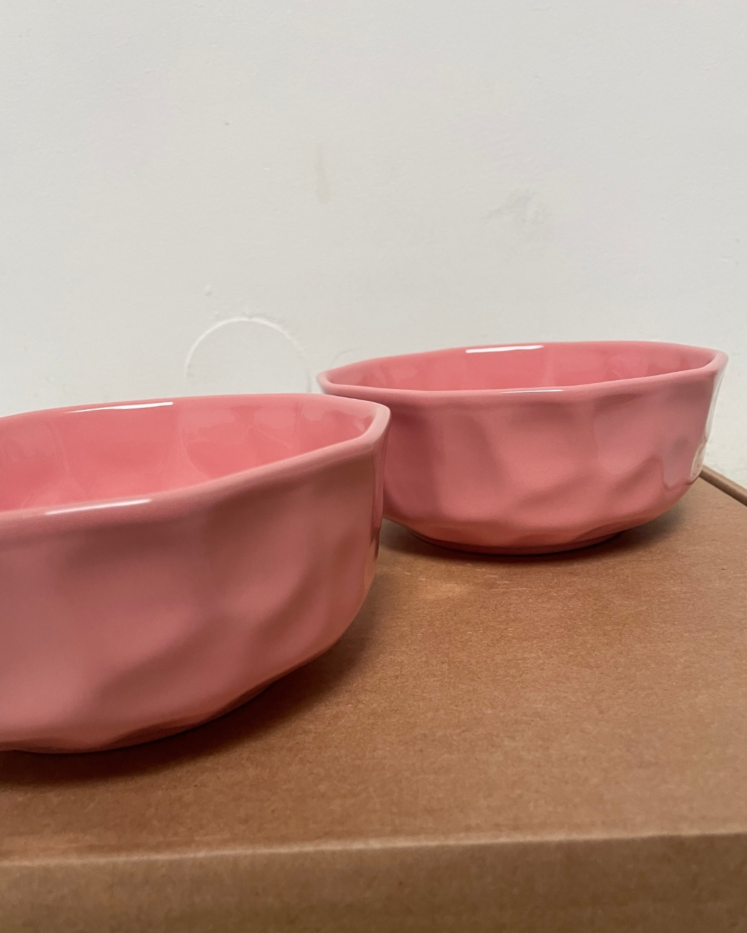 4x Bowl Porcelain Pink