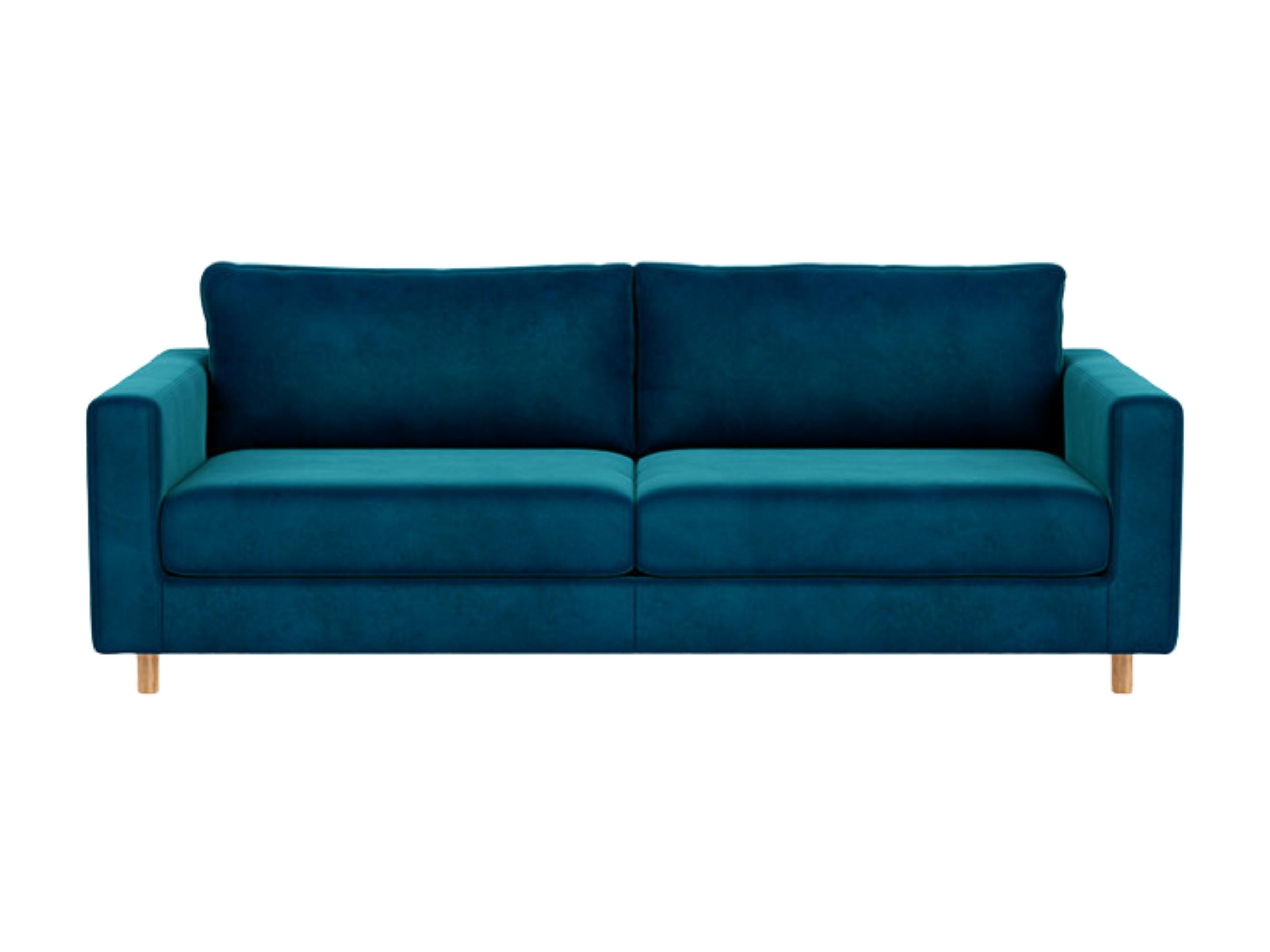 Dylan Sofa 3-Sitzer Velour Lux Petro