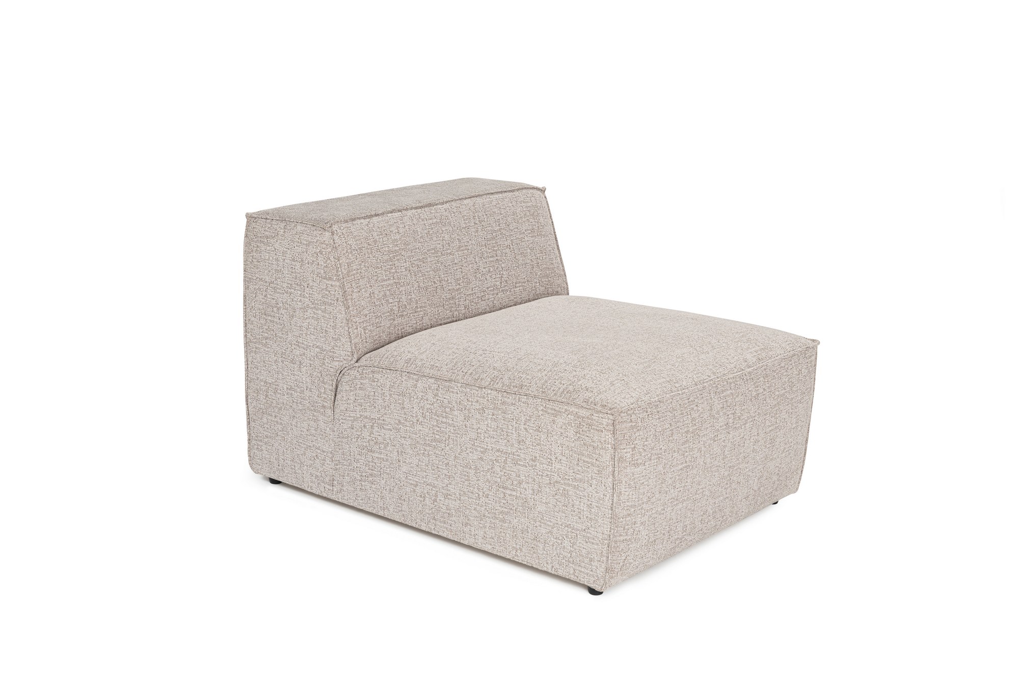 Modulsofa 1-Sitzer Leinen Mokka