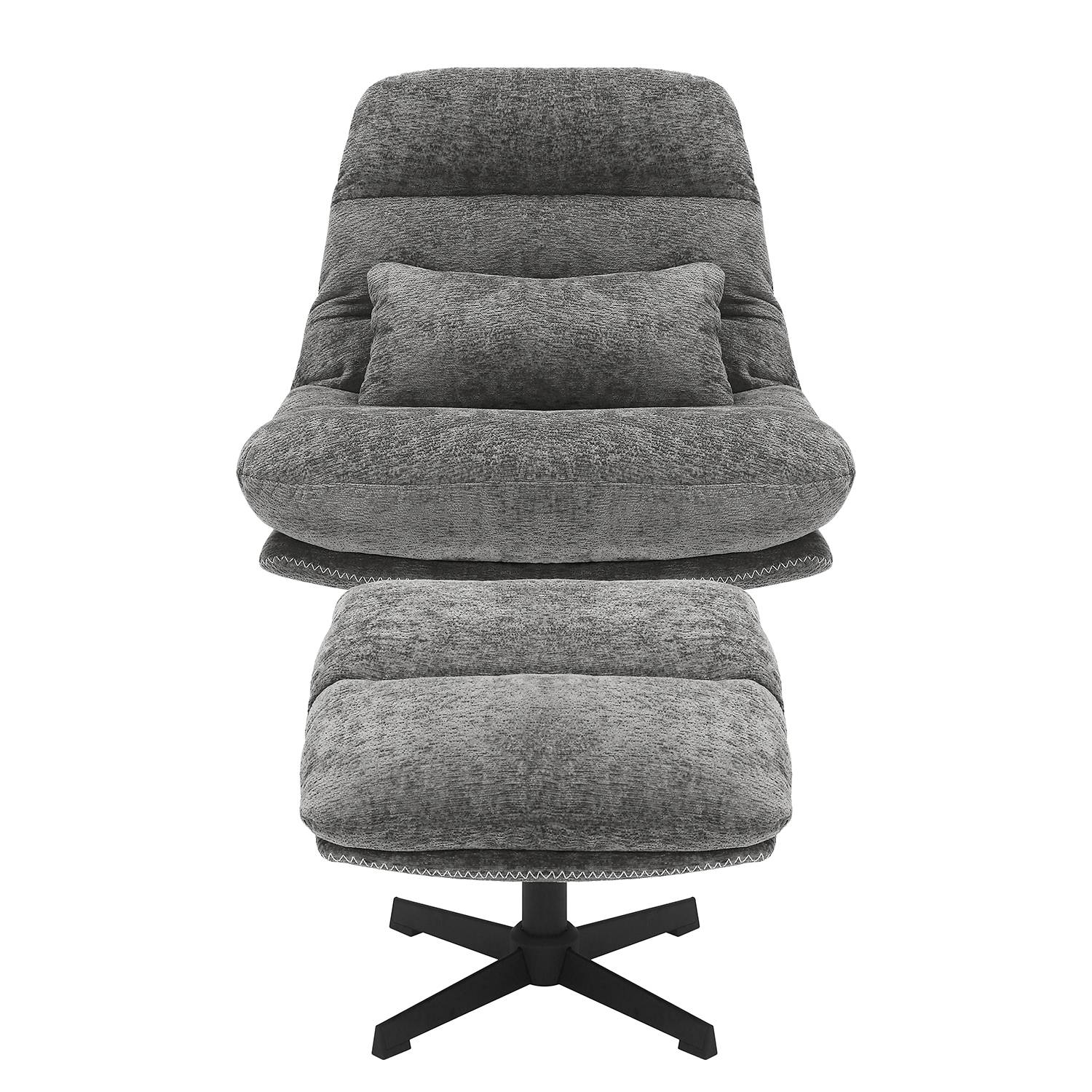 Skado Relaxsessel + Fußhocker Blaugrau