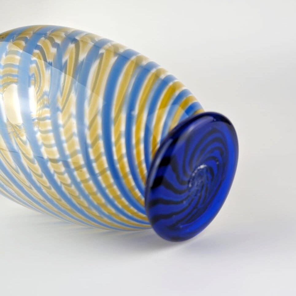 Vintage Vase Muranoglas Mehrfarbig 1950er Jahre