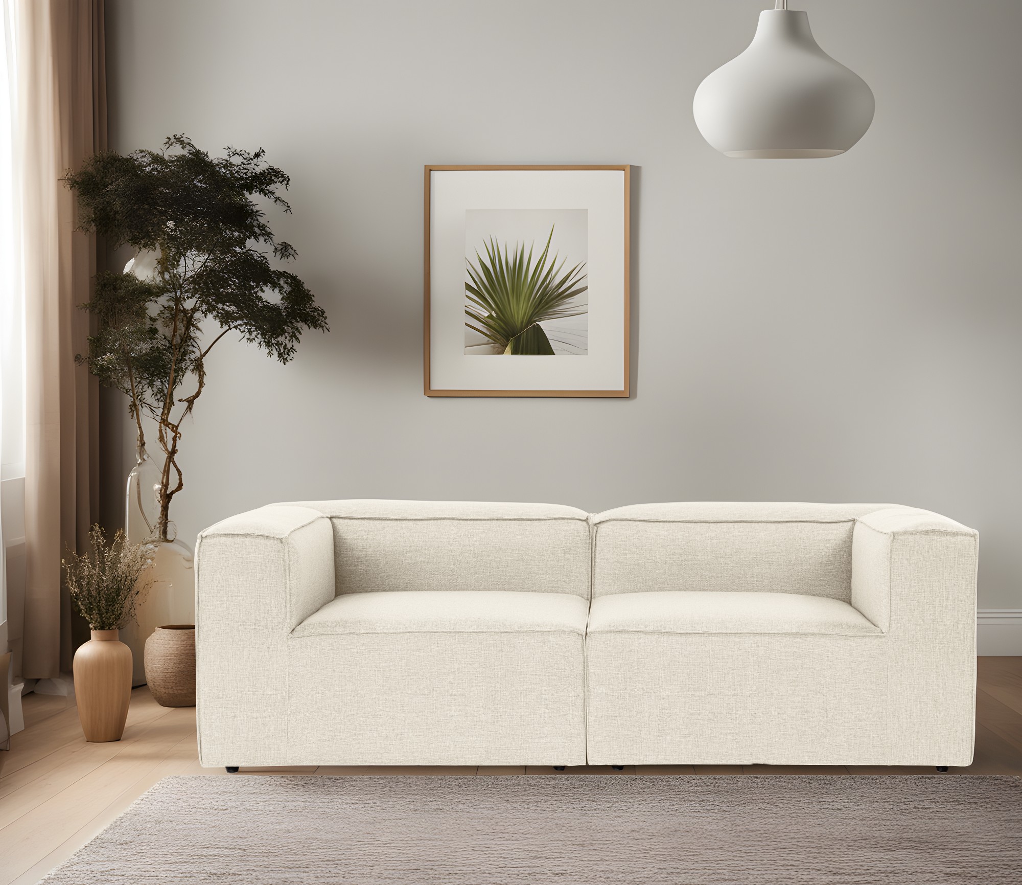 Fora 2-Sitzer Sofa Ecru