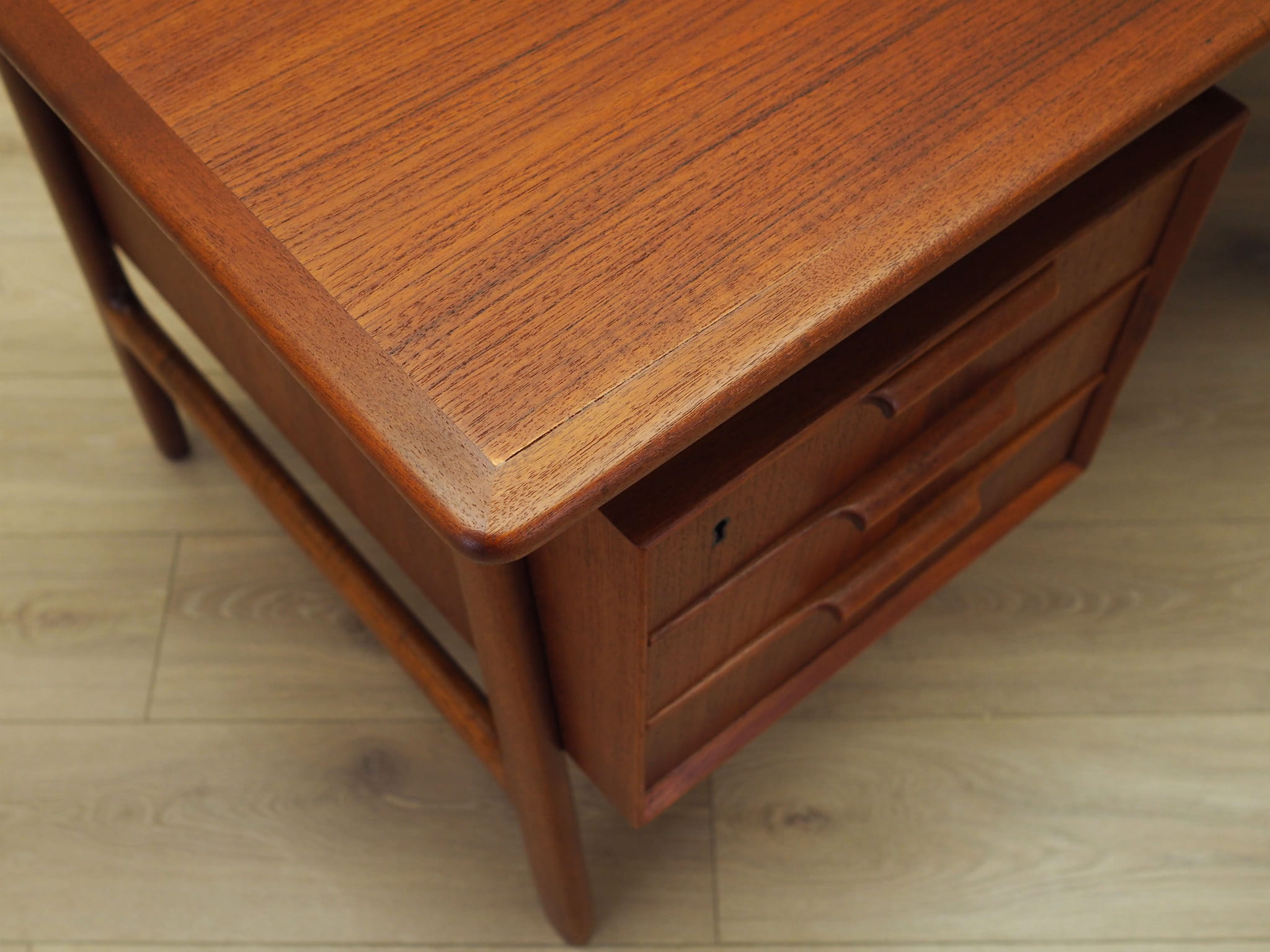 Vintage desk teak brown 1970s