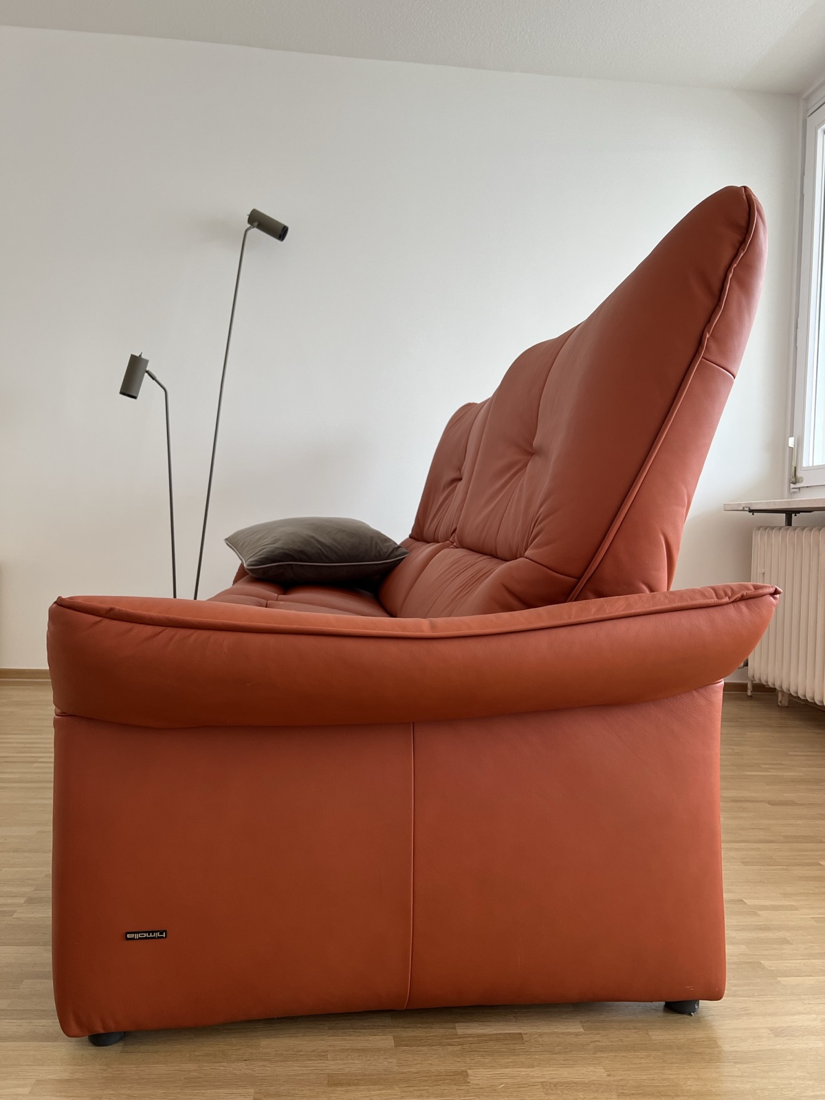 6001 Sofa 2-Sitzer Elektrisch Leder Orange