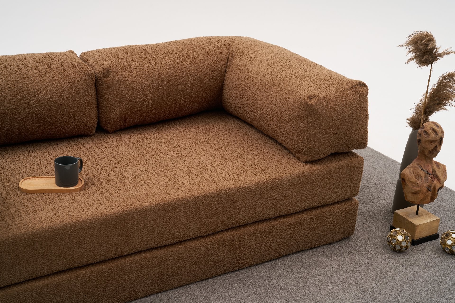 Comfort Schlafsofa 2-Sitzer Braun