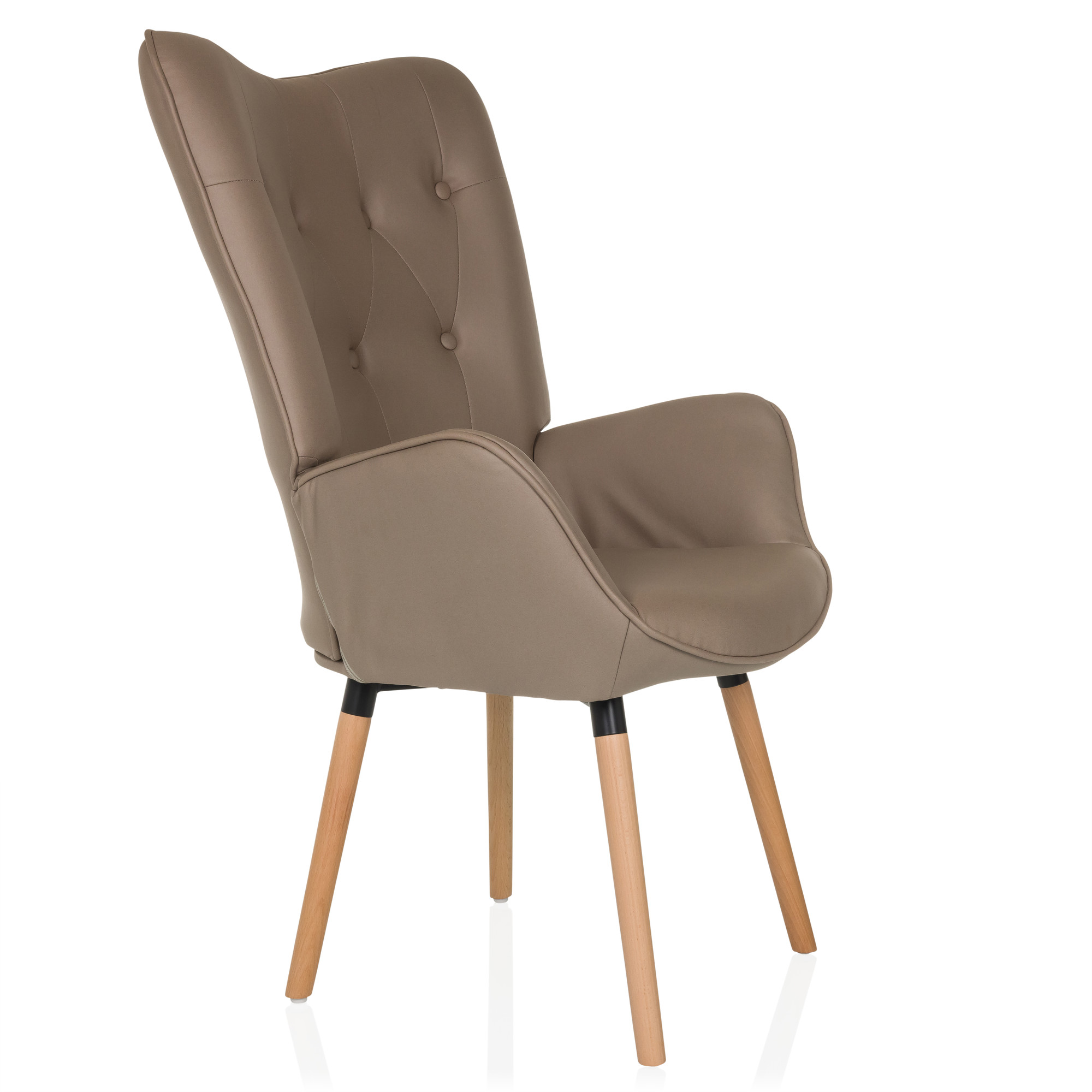 HAVENIO I Poltrona Tessuto Velluto Marrone