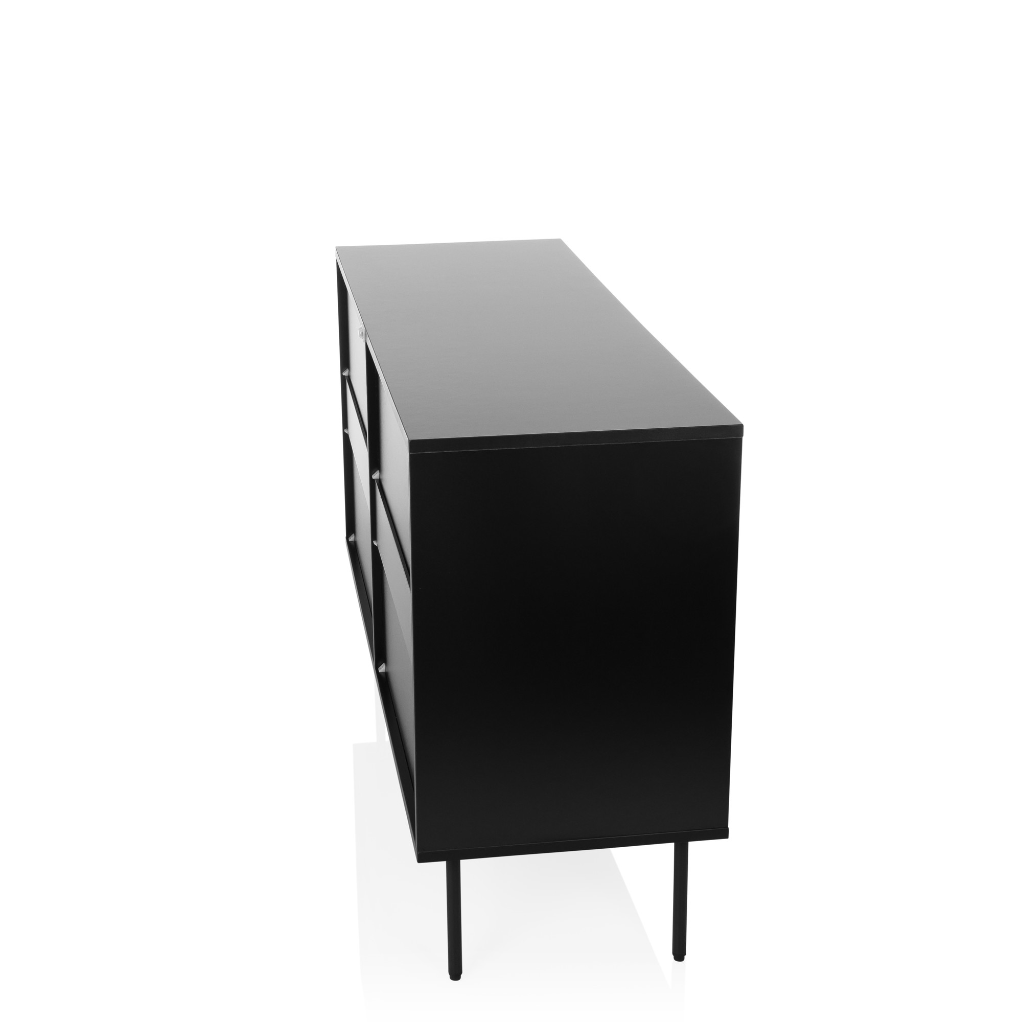 Karby S Sideboard mit 6 Schubladen Schwarz