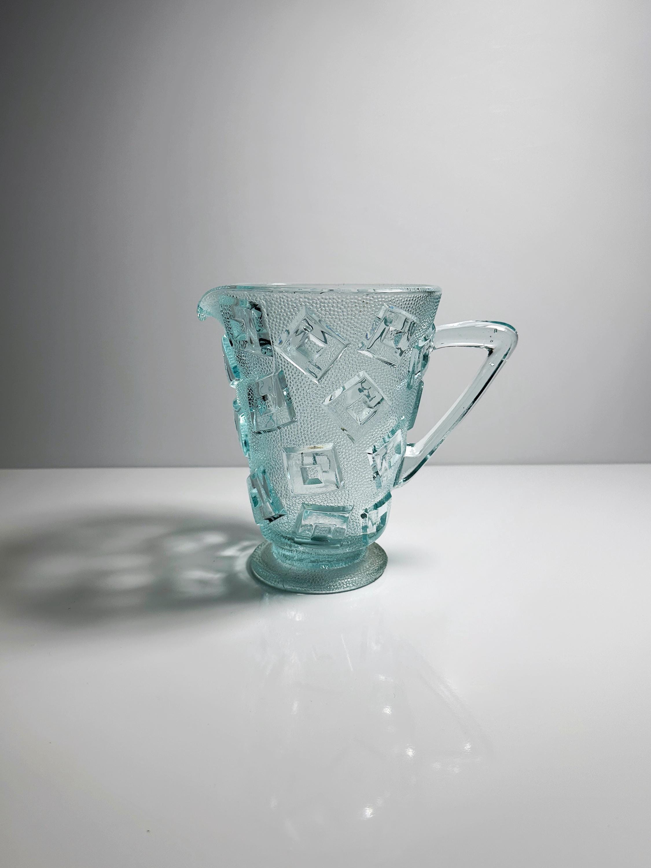 Vintage Art Deco Karaffe Pressglas 1930er Jahre