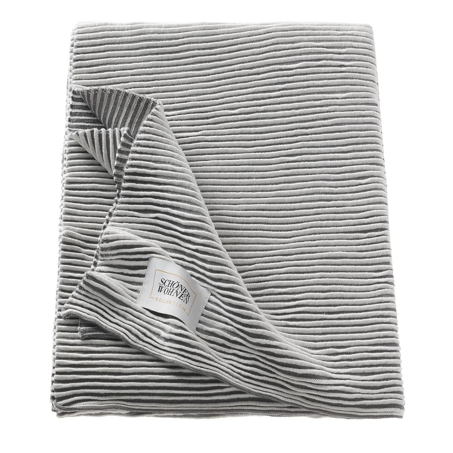 Plaid Liv Decke Baumwolle Grau 130 x 170 cm