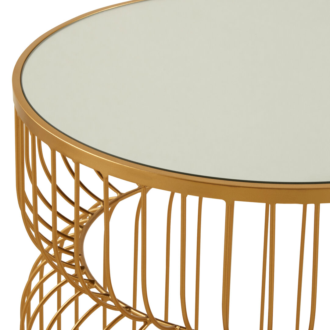 Avantis Gold Finish Tapered Design Beistelltisch
